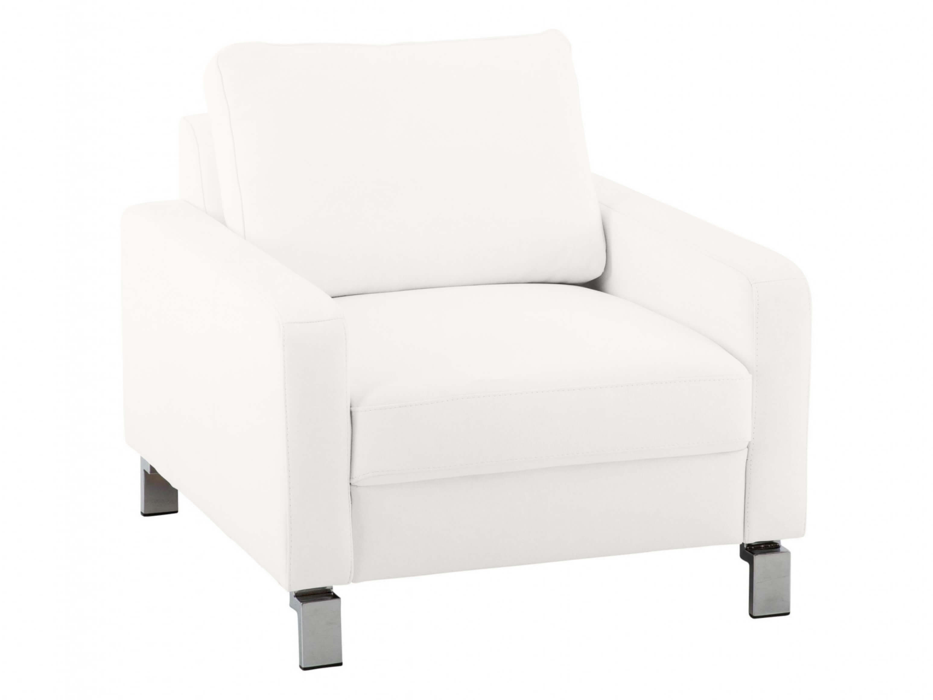 Sessel Interims Basic Candy / Farbe: Bianco / Material: Leder Basic