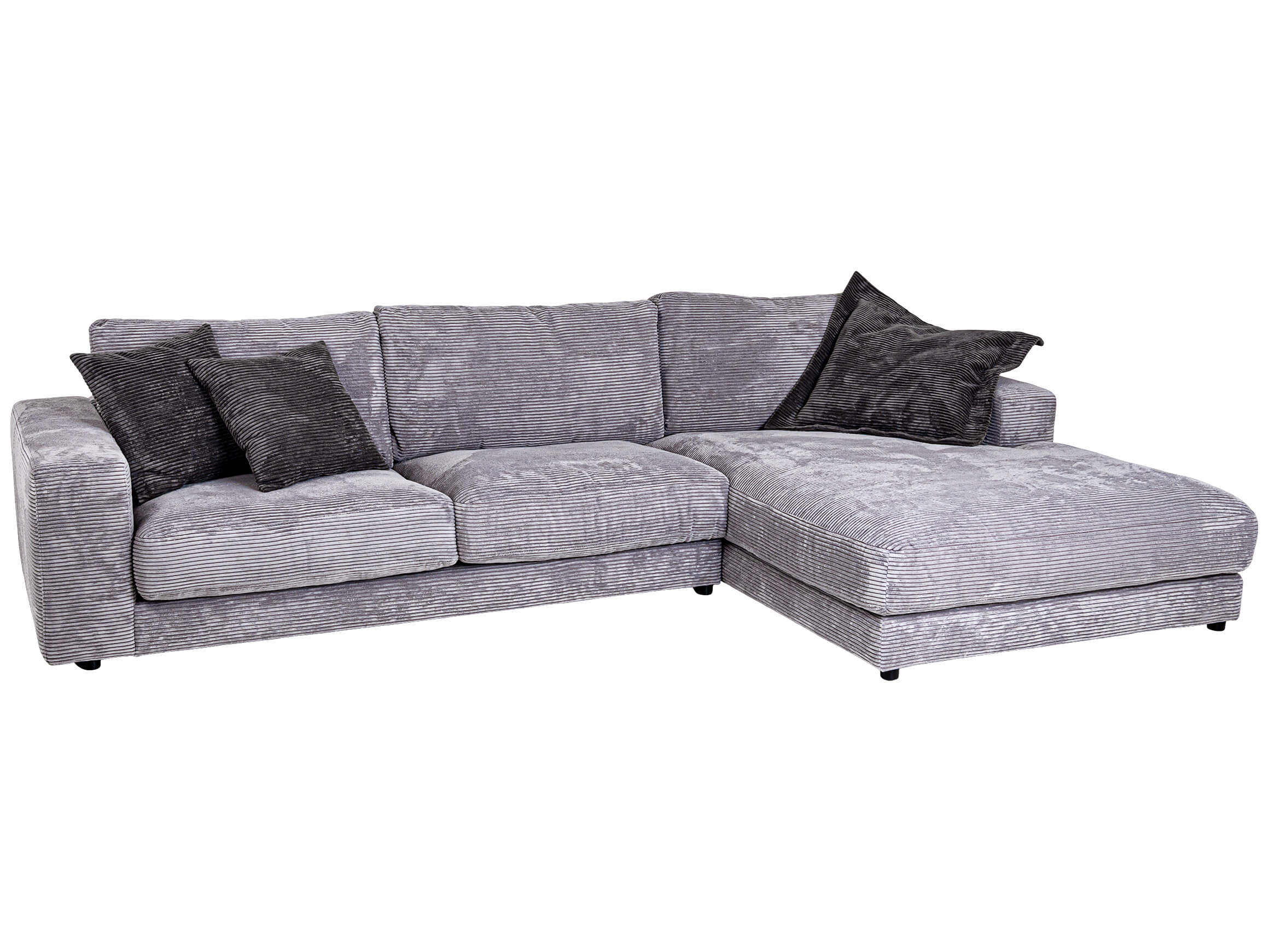 Ecksofa Samson Candy / Farbe: Grau / Bezugsmaterial: Stoff