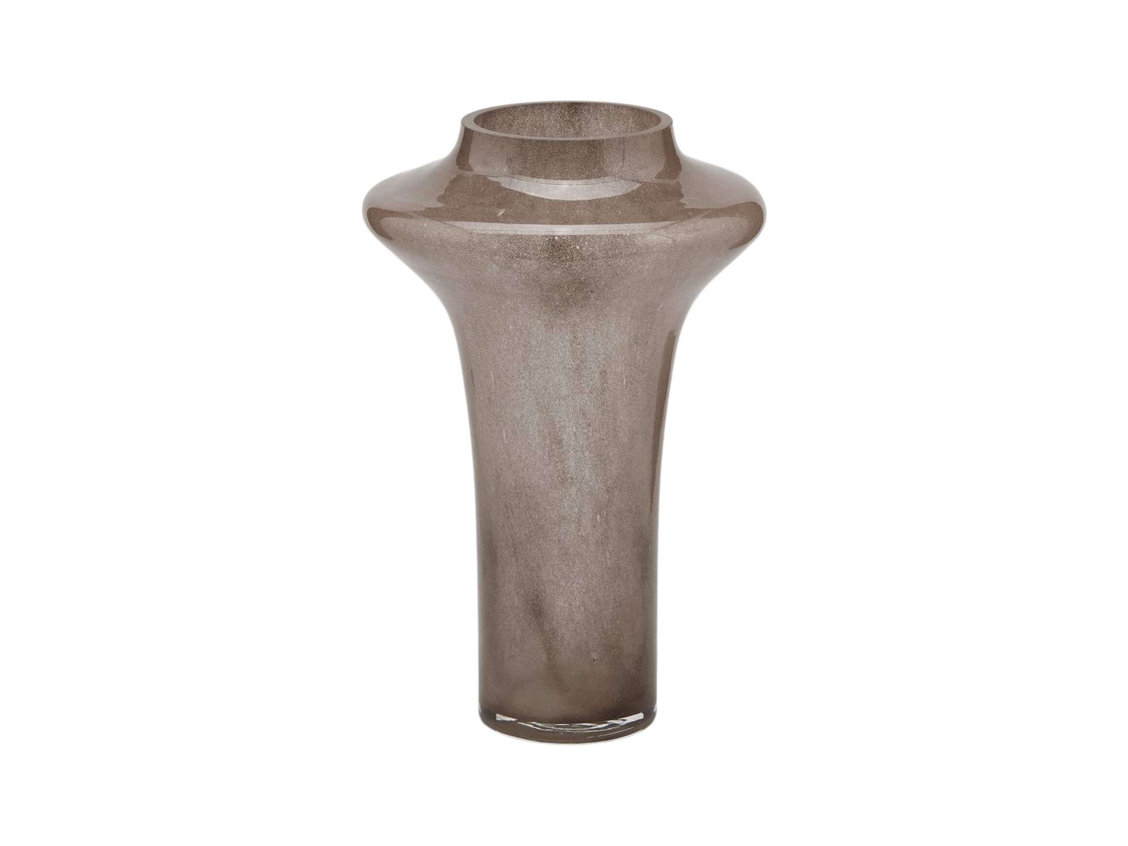 Vase Glas Graubraun H: 30 cm Edg / Farbe: Graubraun