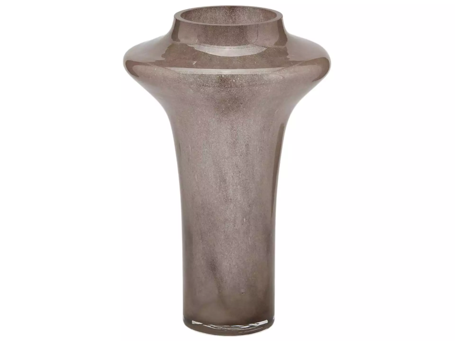 Vase Glas Graubraun H: 30 cm Edg / Farbe: Graubraun