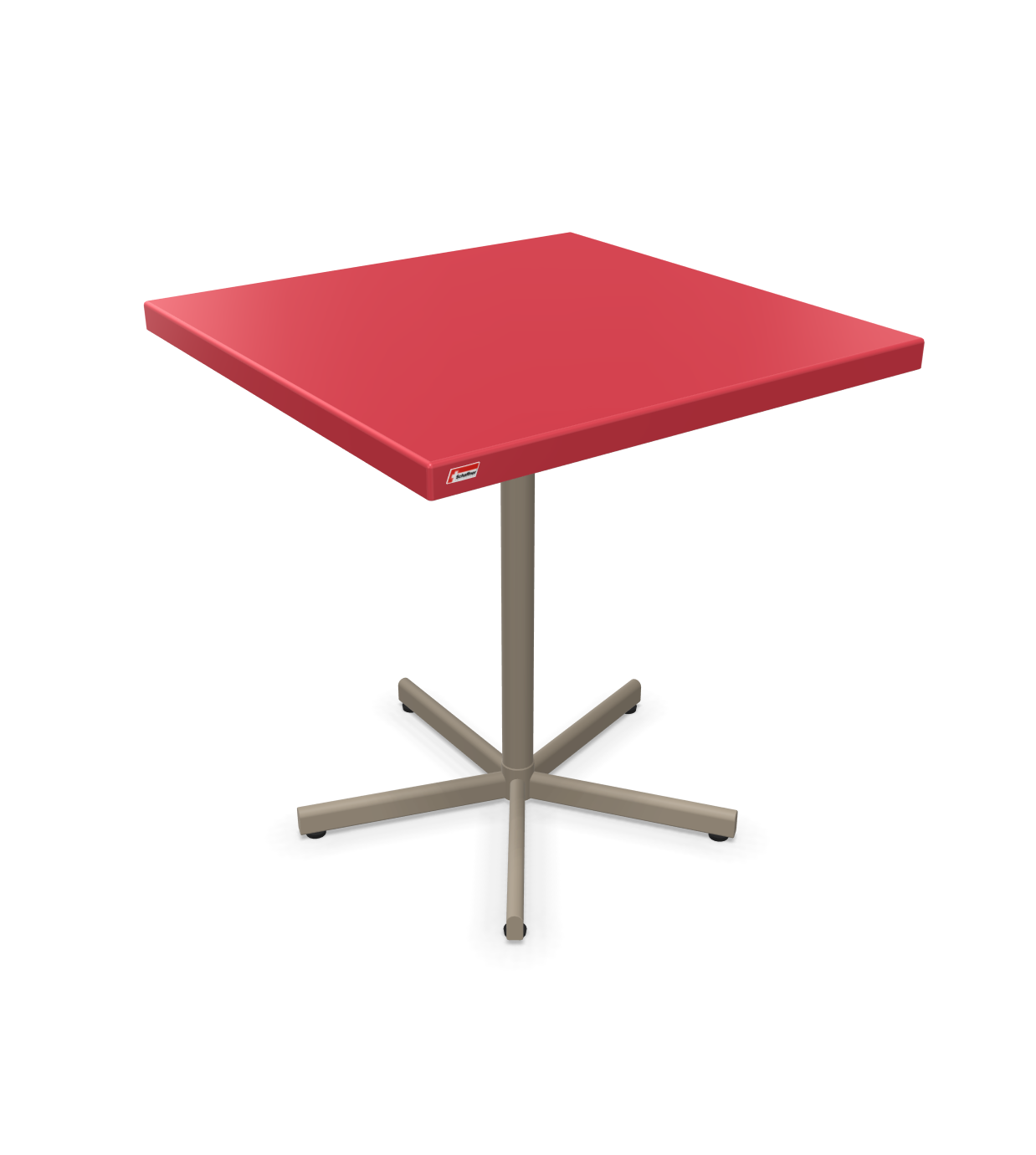 Schaffner Tisch Bodensee Quadratisch Rot | Schubiger Möbel