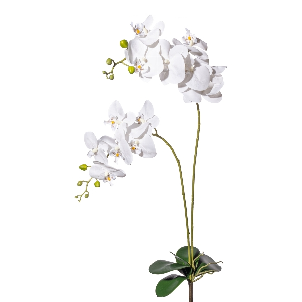 Kunstpflanzen Orchidee Phalaenopsis Weiss H: 100 cm Gasper