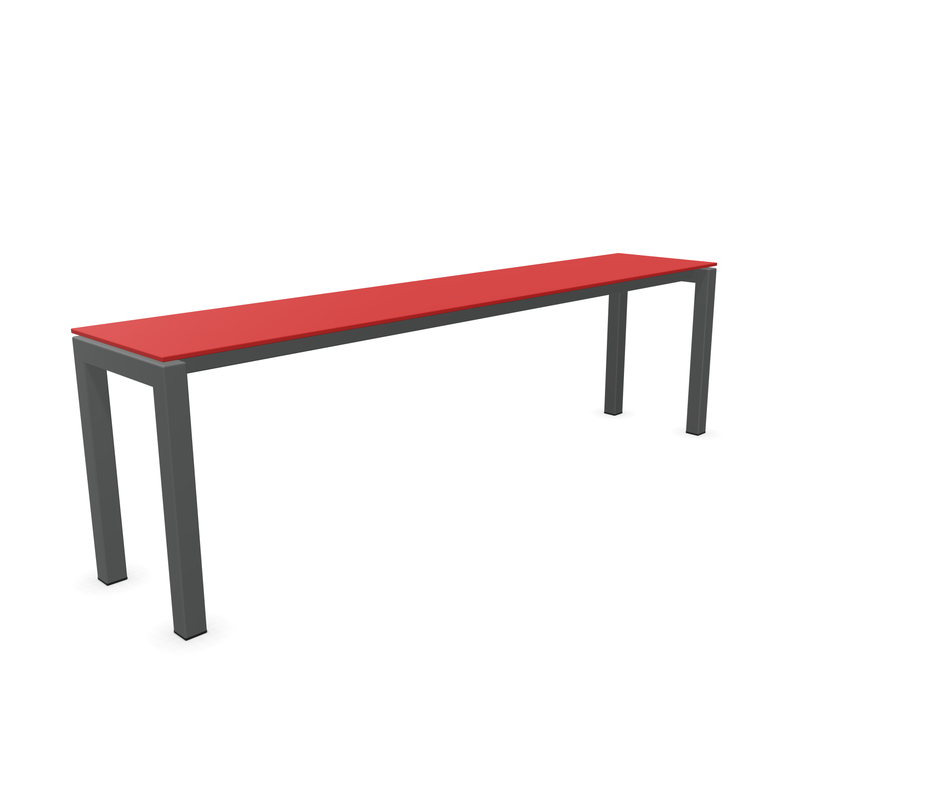 Lucerne garden bench from Schaffner / Colour: red / Size: 160 x 32 cm