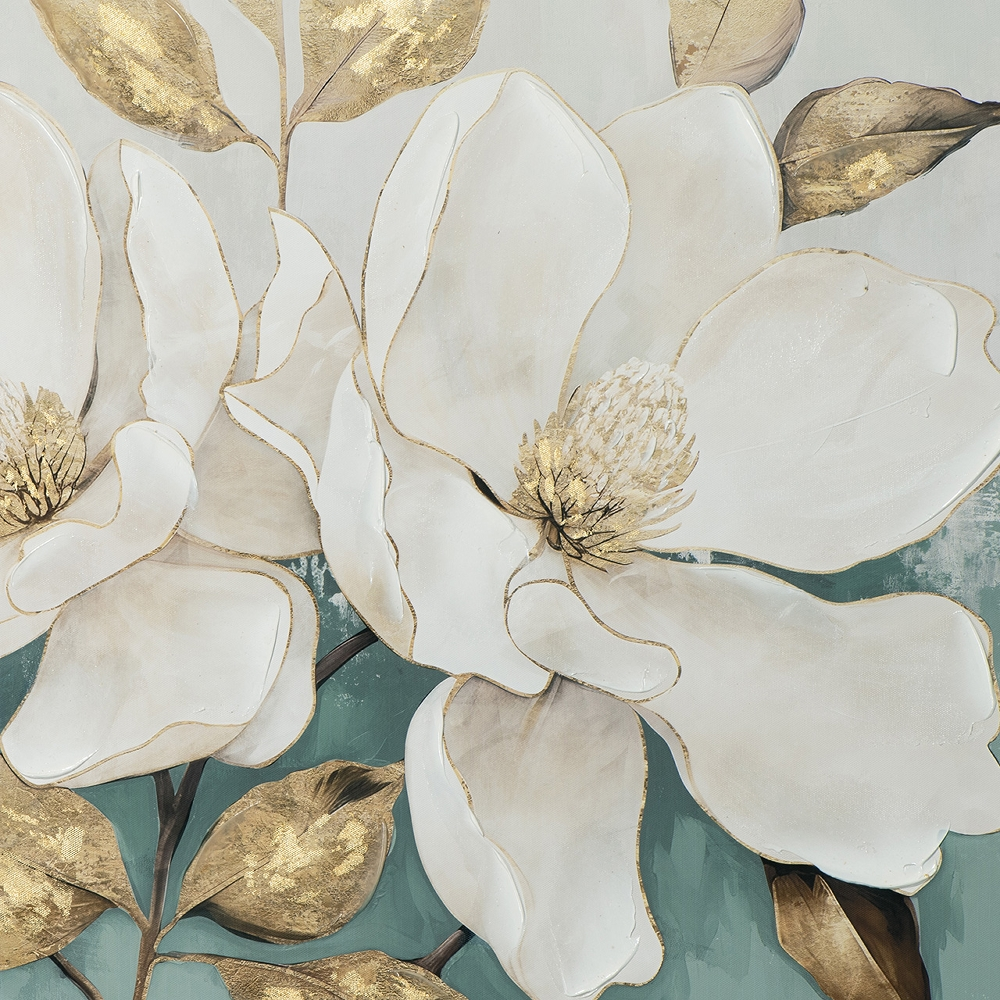 Bild White Flower image LAND / Grösse: 80 x 80 cm