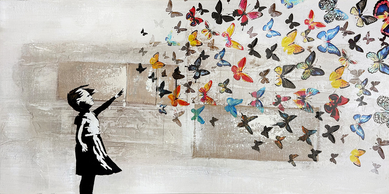 Gemälde-Butterfly Girl-image LAND