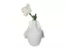 Vase Weiss mit Quasten H: 24 cm Kersten