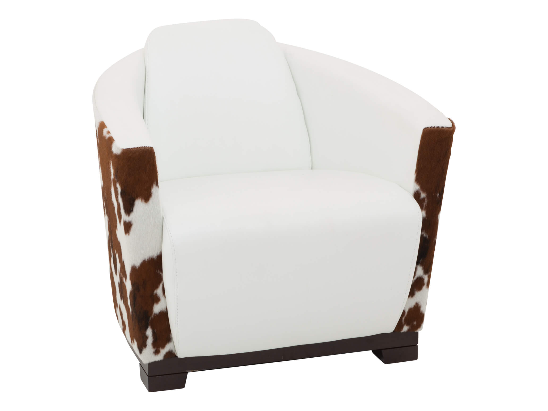 Sessel Houston, Kuhfell, Leder, Massivholz, b 79 cm t 85 cm h 73 cm