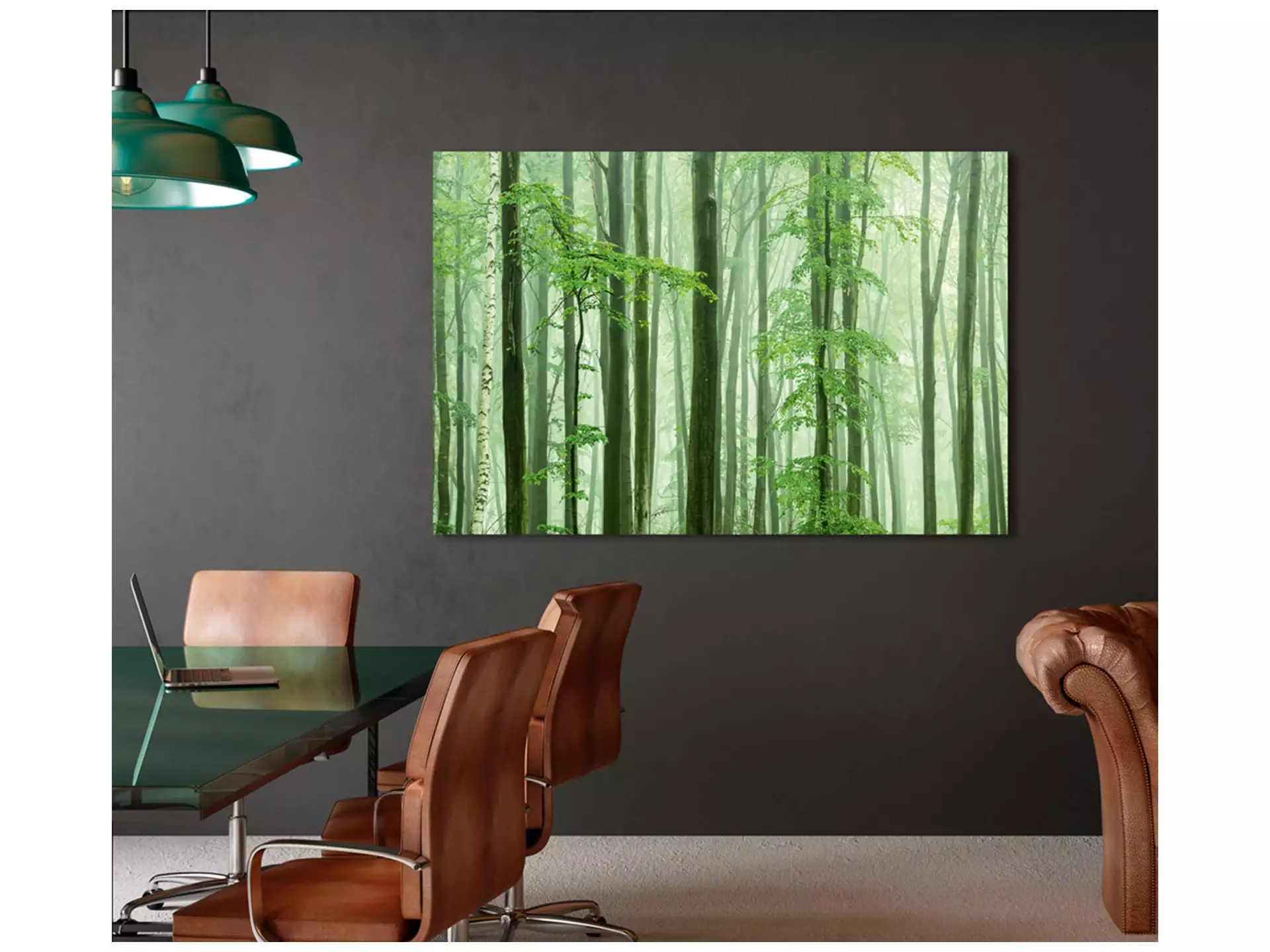 Digitaldruck auf Acrylglas Waldstimmung image LAND / Grösse: 120 x 80 cm