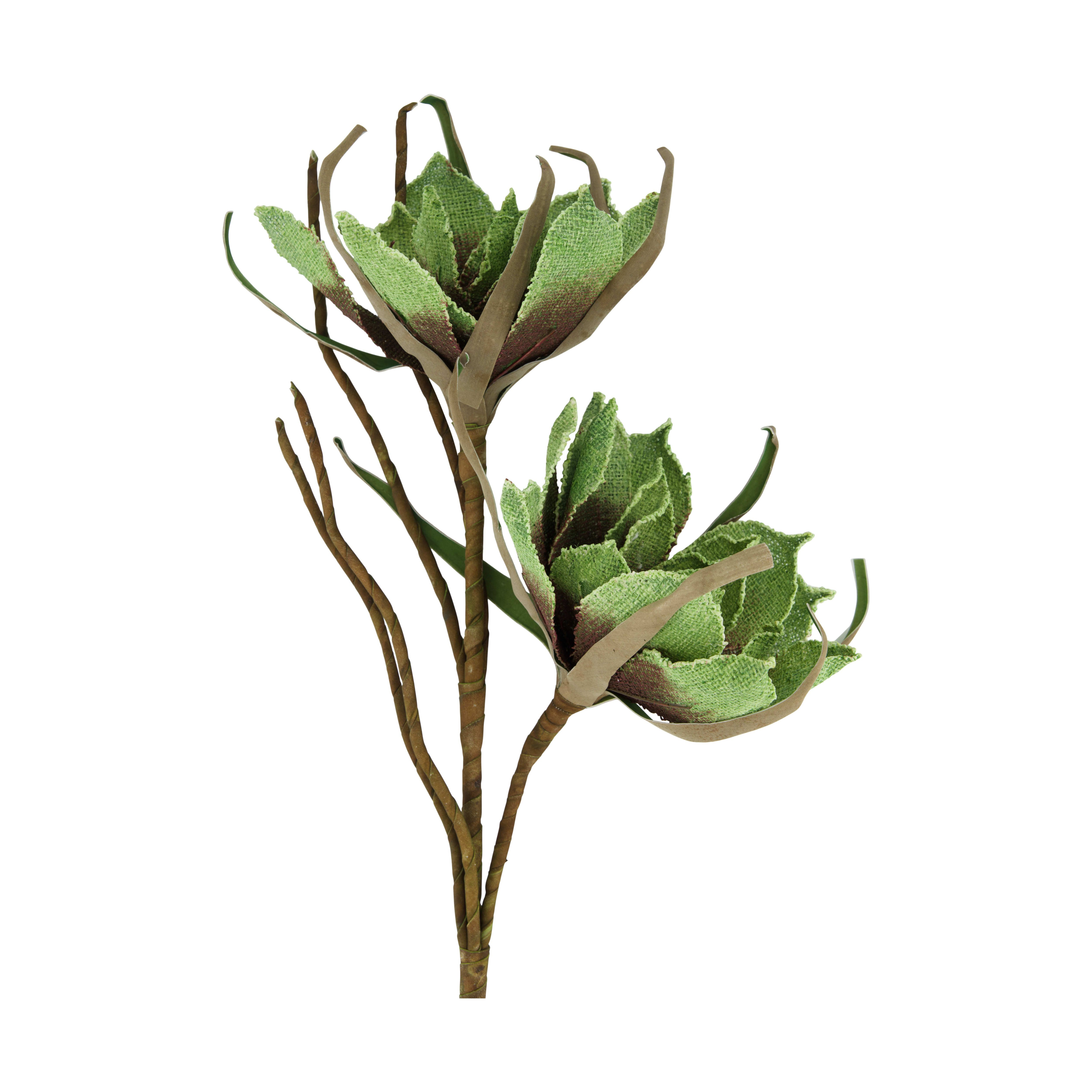 Kunstblumen Magnolie Jute, Grün Decofinder