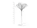 Kunstblume Perlenblume Silber H: 58 cm Kersten