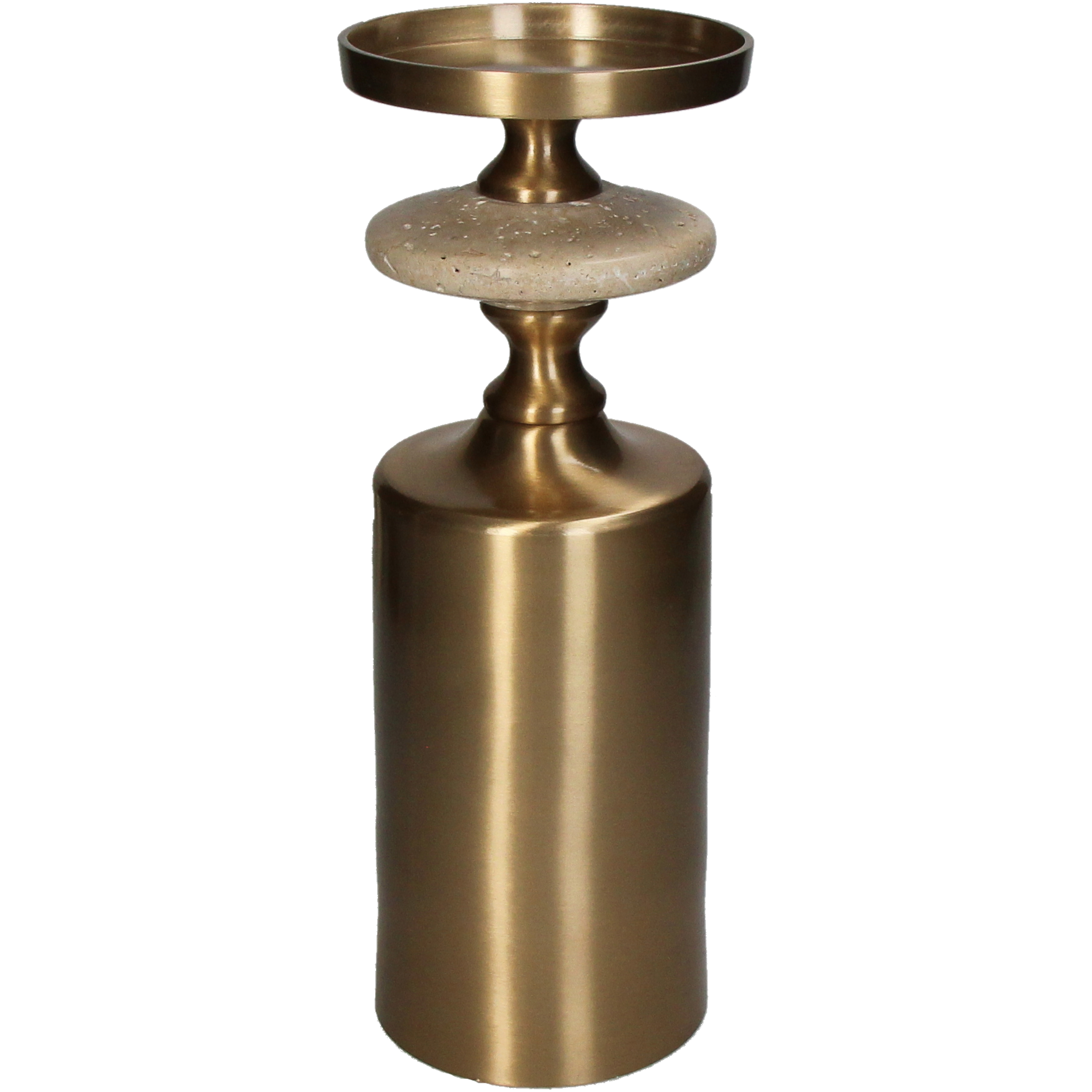 Kerzenständer Aluminium, Gold H: 31 cm Kersten