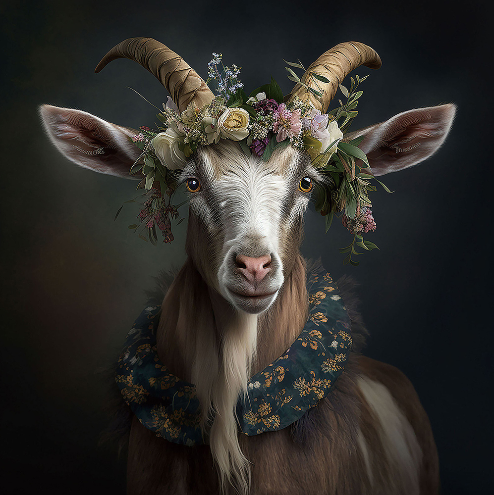 image LAND Glasbild Louise Ziege  | Schubiger Möbel