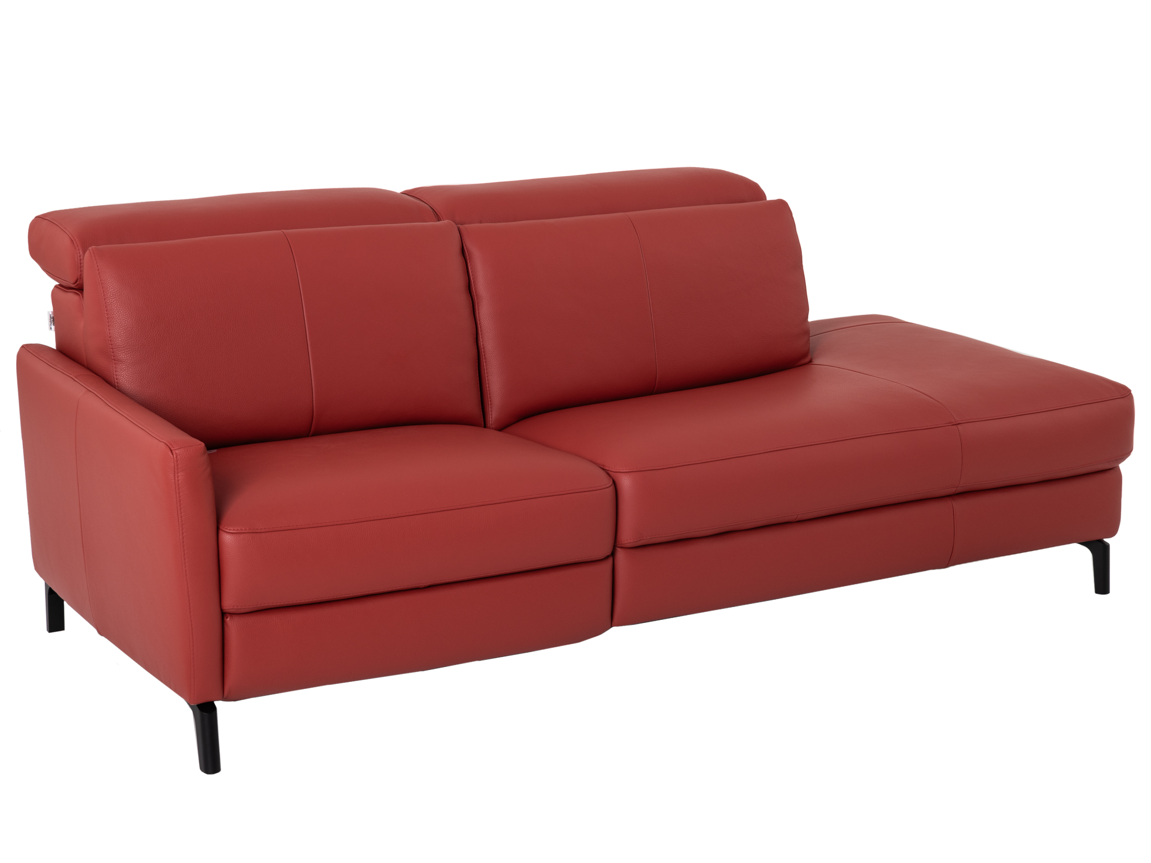 Recamiere Caladja B: 210 cm Rom / Farbe: Rot