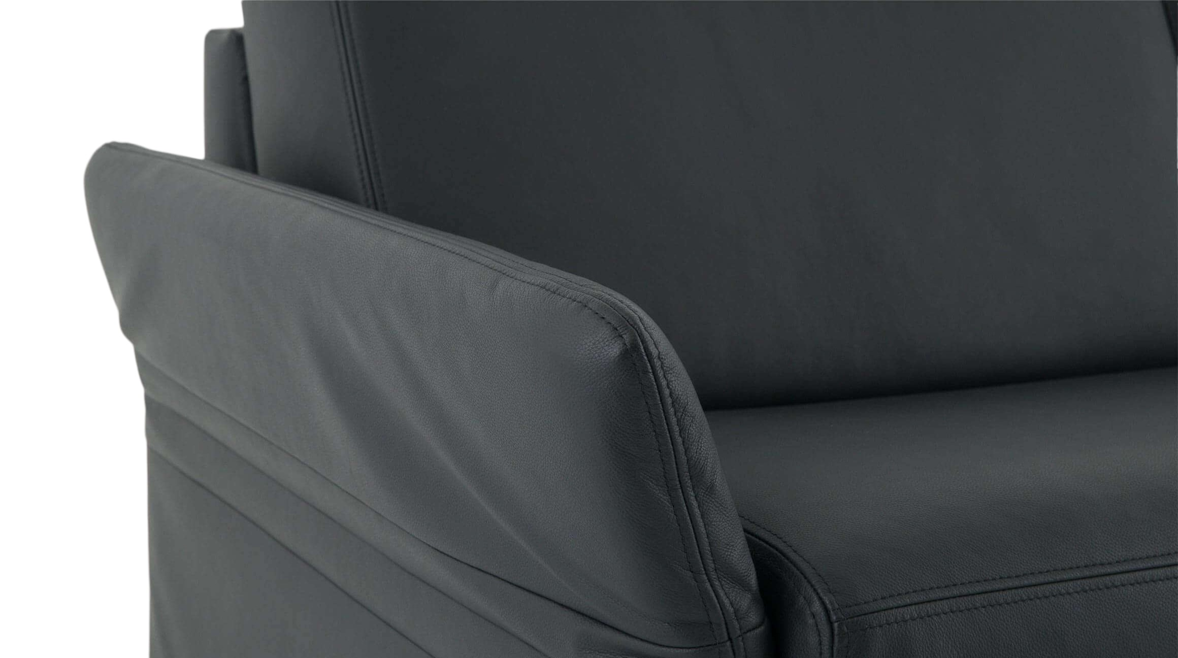 Bettsofa Mexico Leder Bali / Farbe: Schwarz / Material: