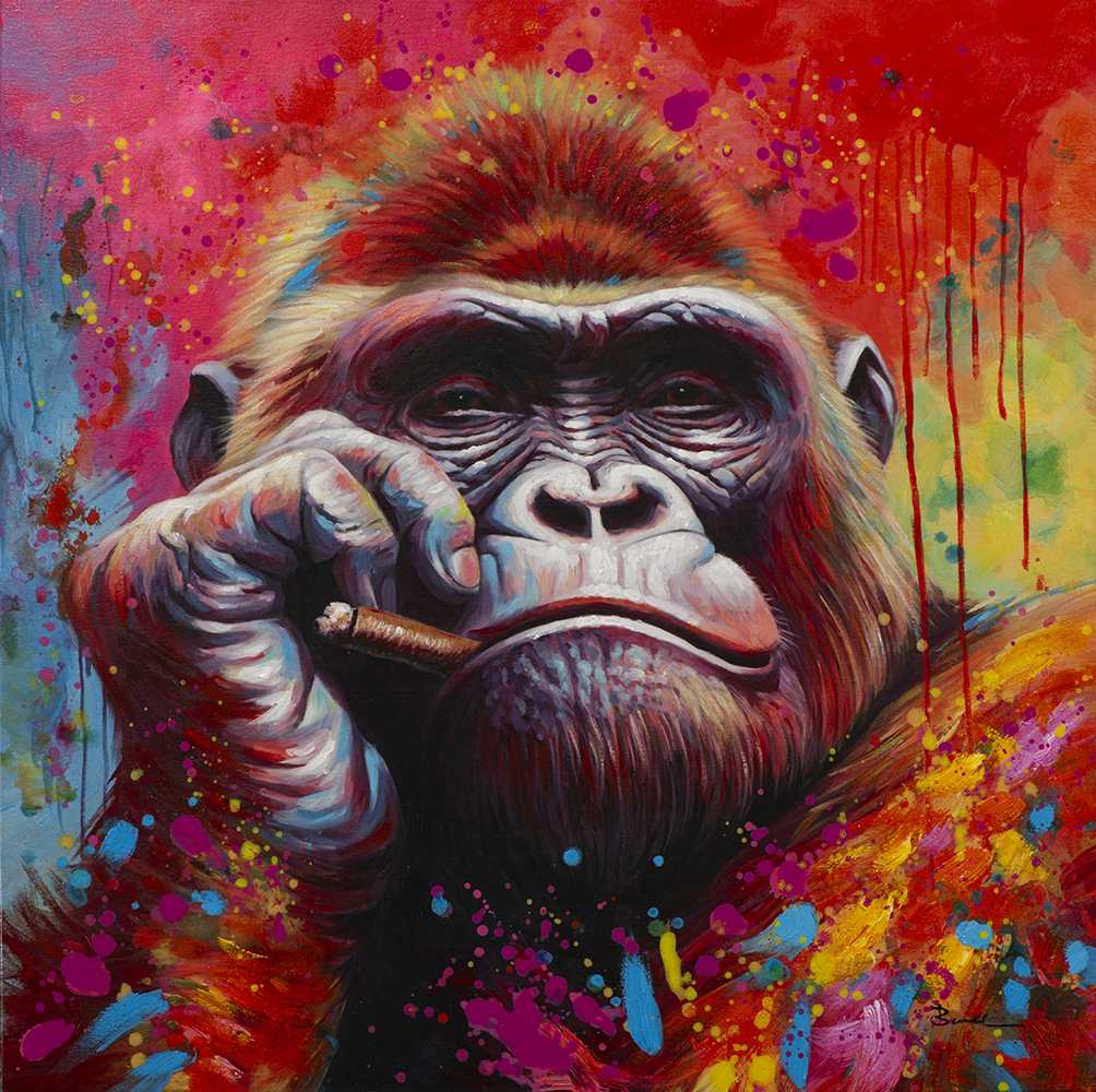 Gemälde-Smoking Gorilla-image LAND