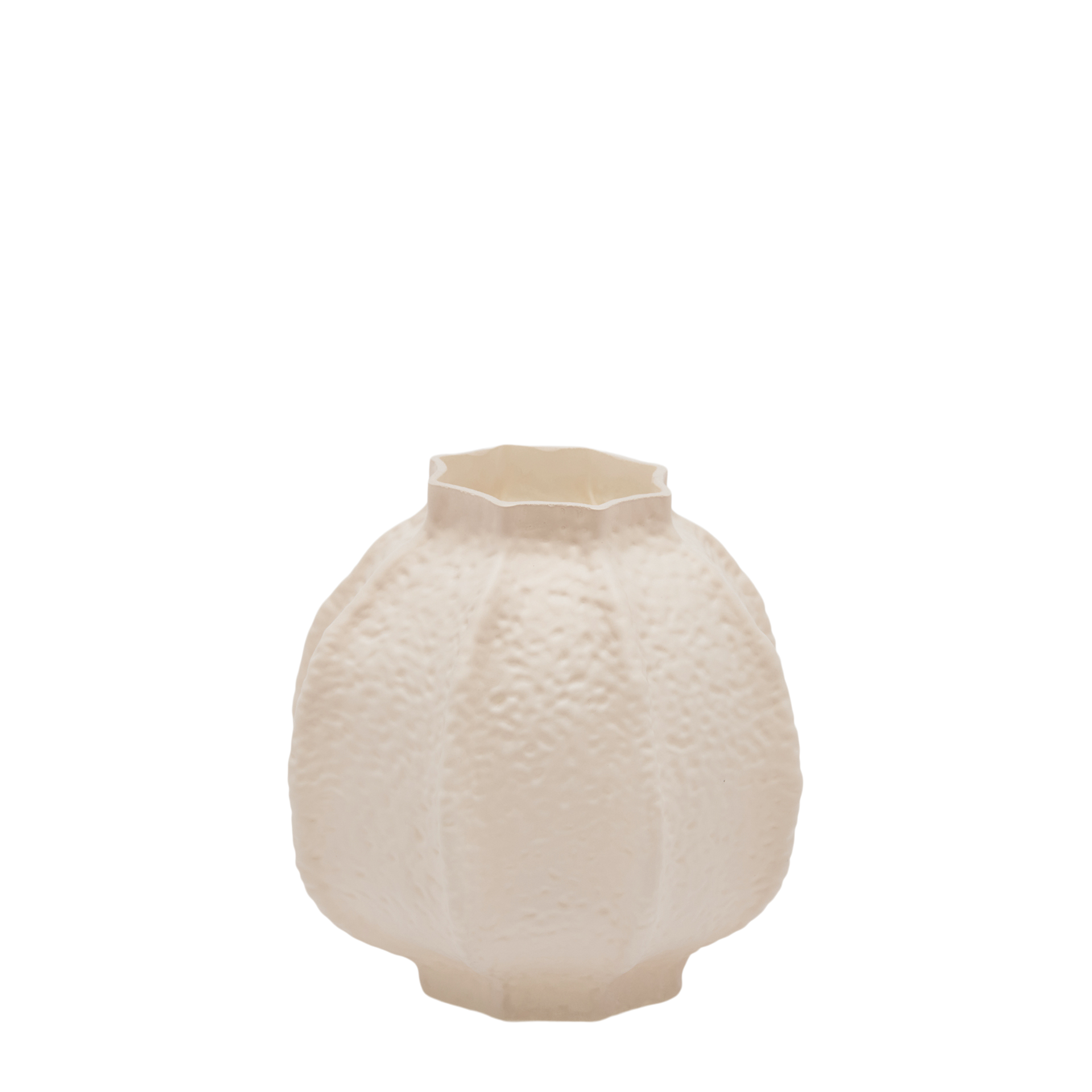 Vase Primordial Glas H: 18 cm Edg / Farbe: Cremè