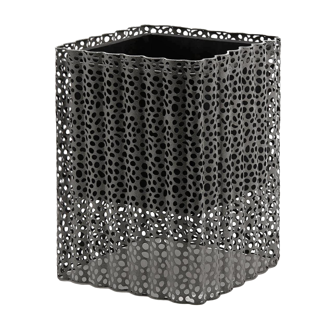 Pflanzengefäss Quadrat Metall Grau H: 46 cm Edg