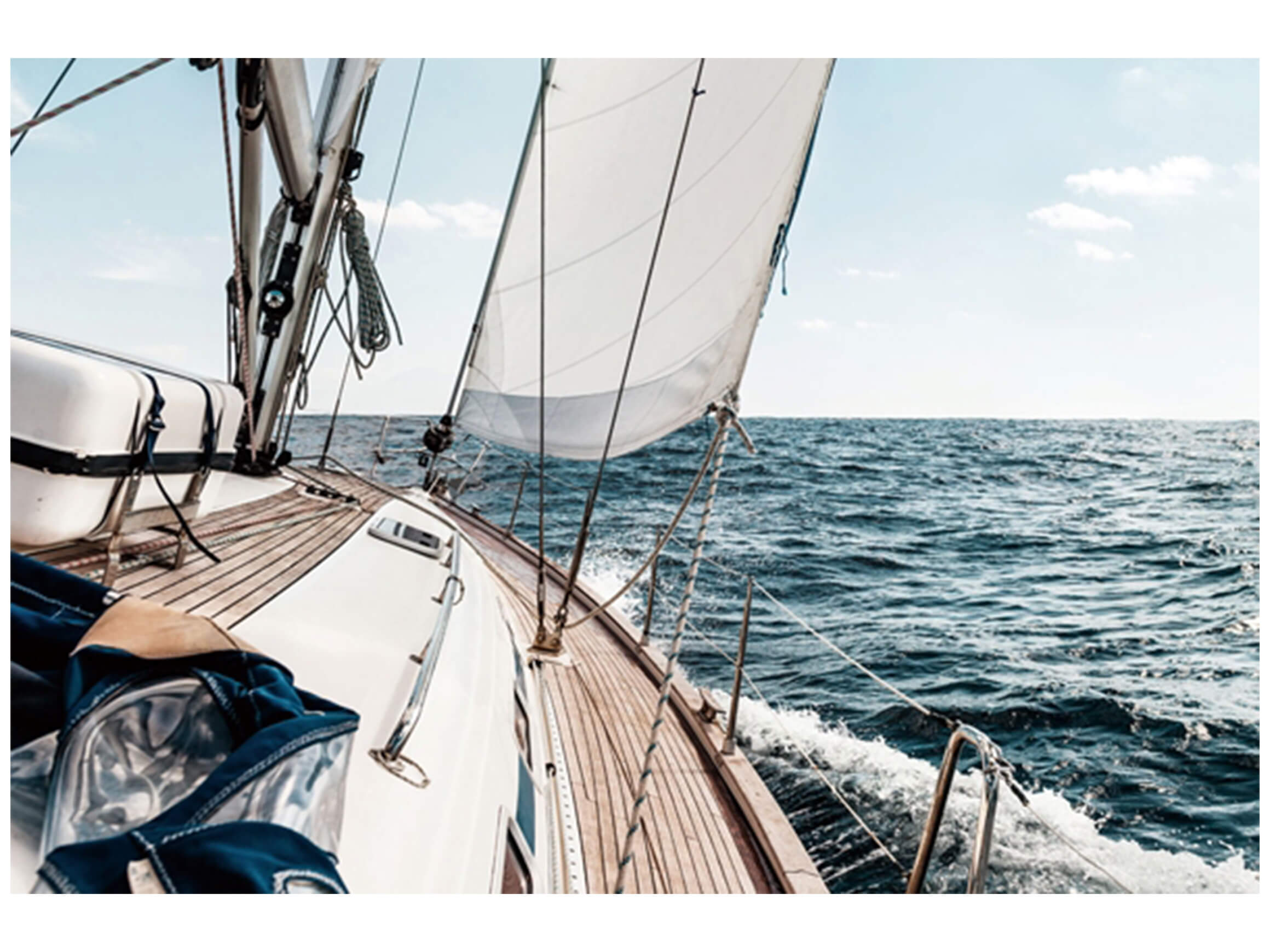 Digitaldruck auf Glas Segelschiff image LAND