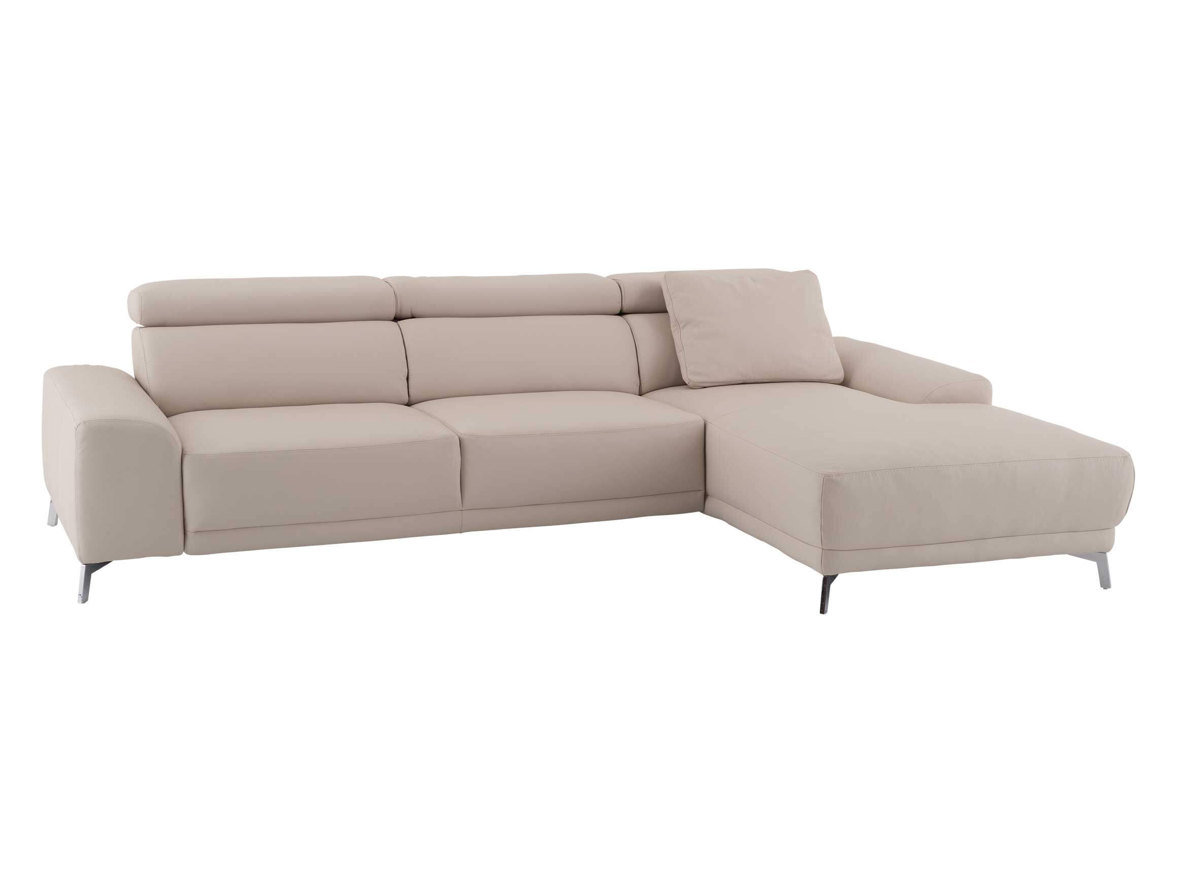 Ecksofa Lucio Candy / Farbe: Beige/ Material: Leder
