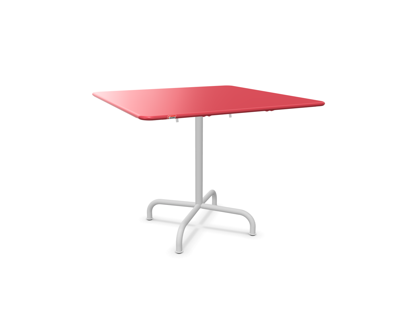 Metall-Tisch Rigi Quadratisch von Schaffner / Farbe: Ahornrot / Grösse: 90 x 90 cm