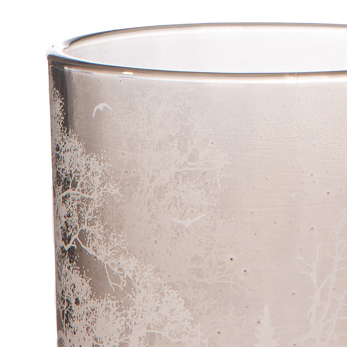 Windlicht Waldmotive, Glas, Braun H: 13 cm Gilde