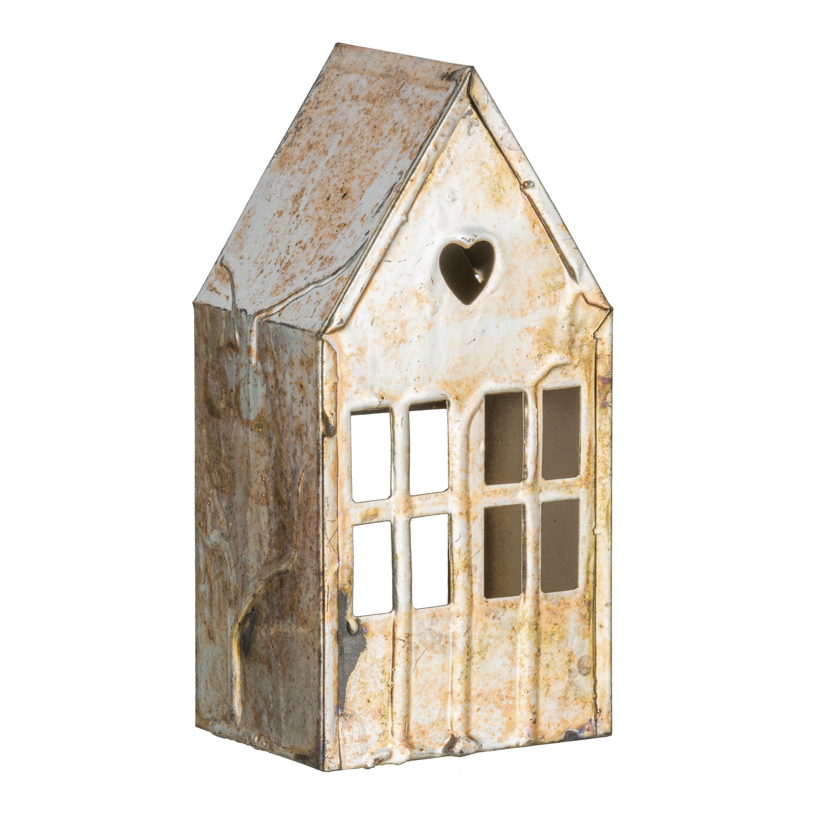 Windlicht Haus, Gold H: 16 cm Gasper