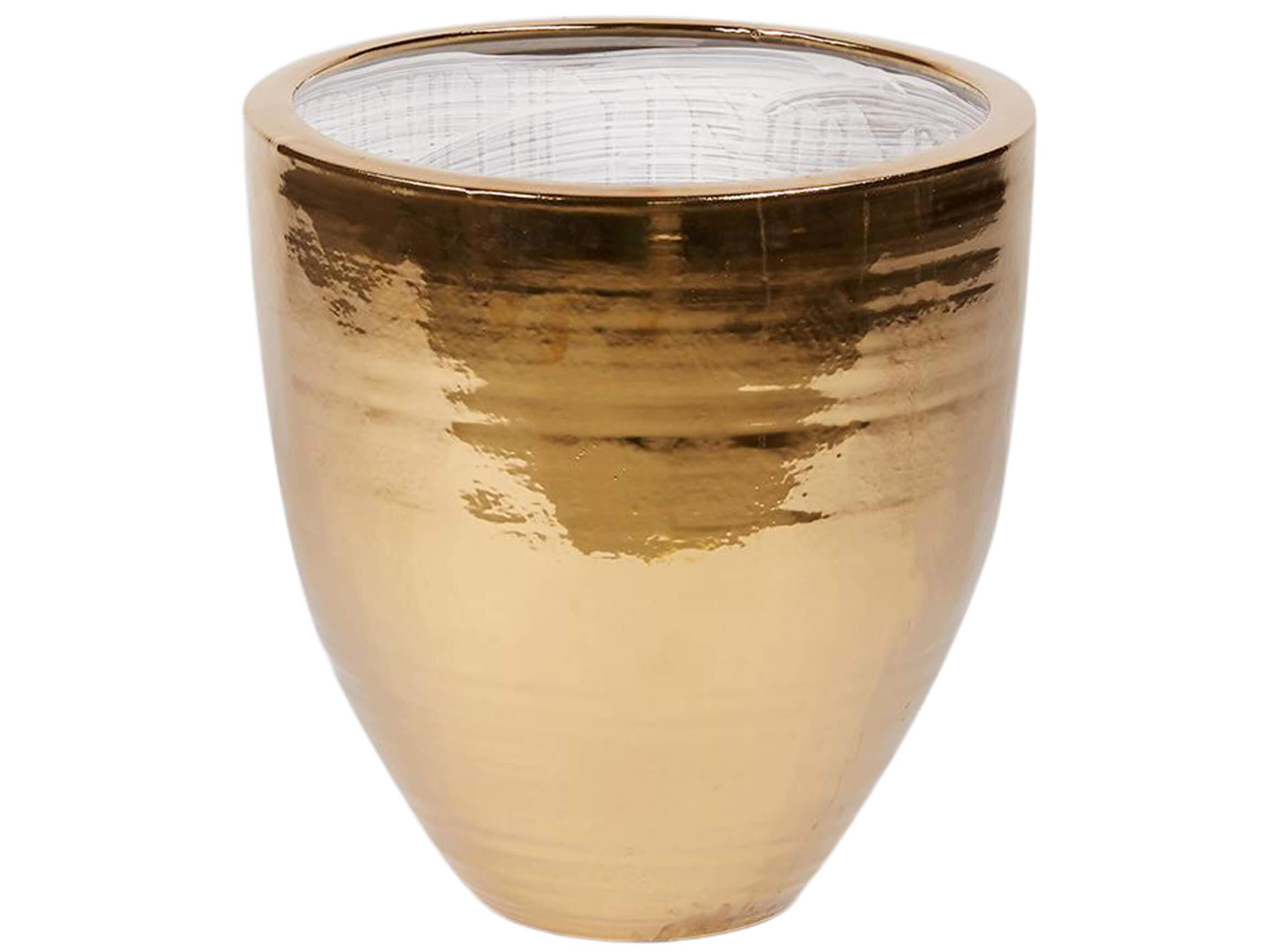 Edg Gefäss Keramik Gold H: 45 cm Gelb | Schubiger Möbel