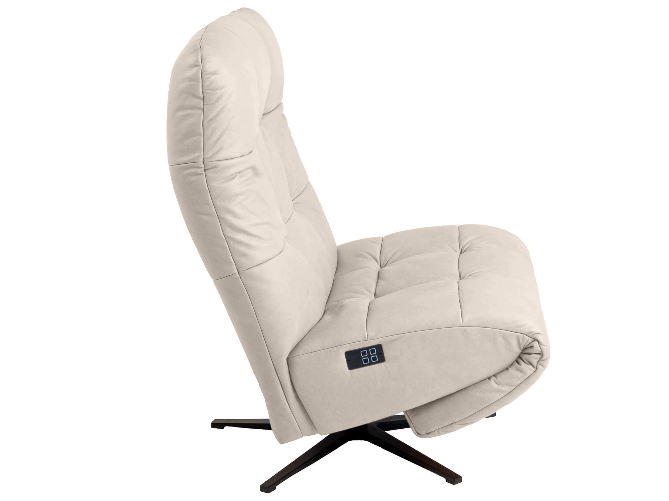 Sessel Palinka Basic Schillig Willi / Farbe: Eisgrau / Material: Leder Basic