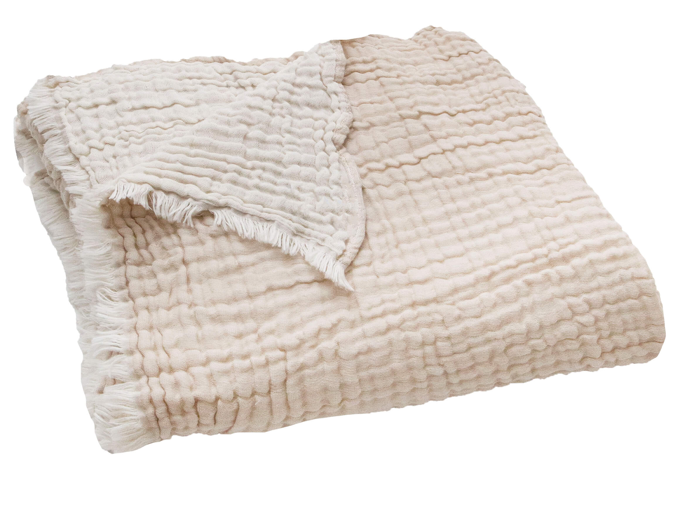 Sander AG Plaid Emil Beige 140x200 cm Weiss | Schubiger Möbel