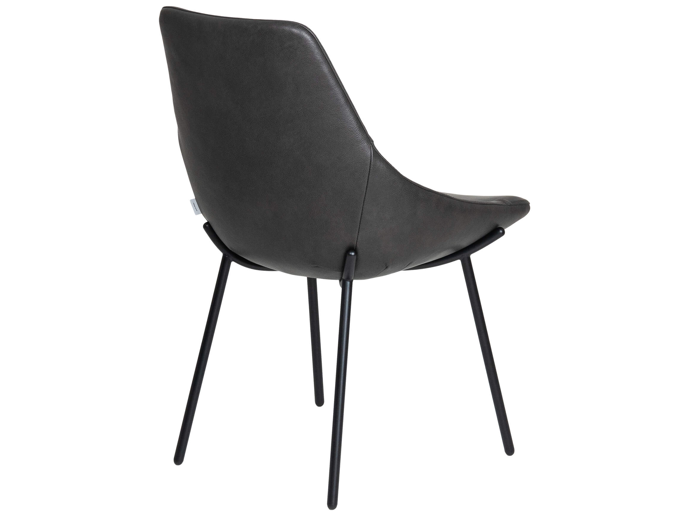 Stuhl Miriam Plantagie / Farbe: Grau Marron / Bezugsmaterial: Leder