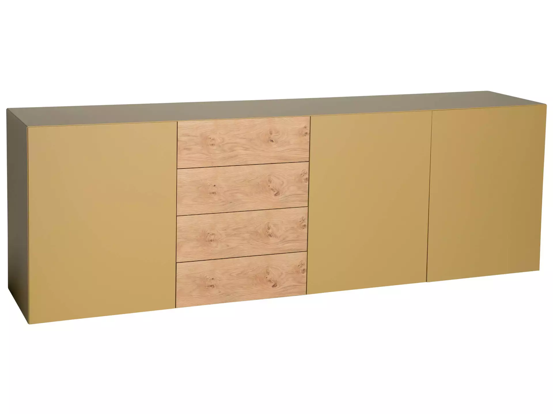 Sideboard Port Gold, Korpus + Türen Goldocker,