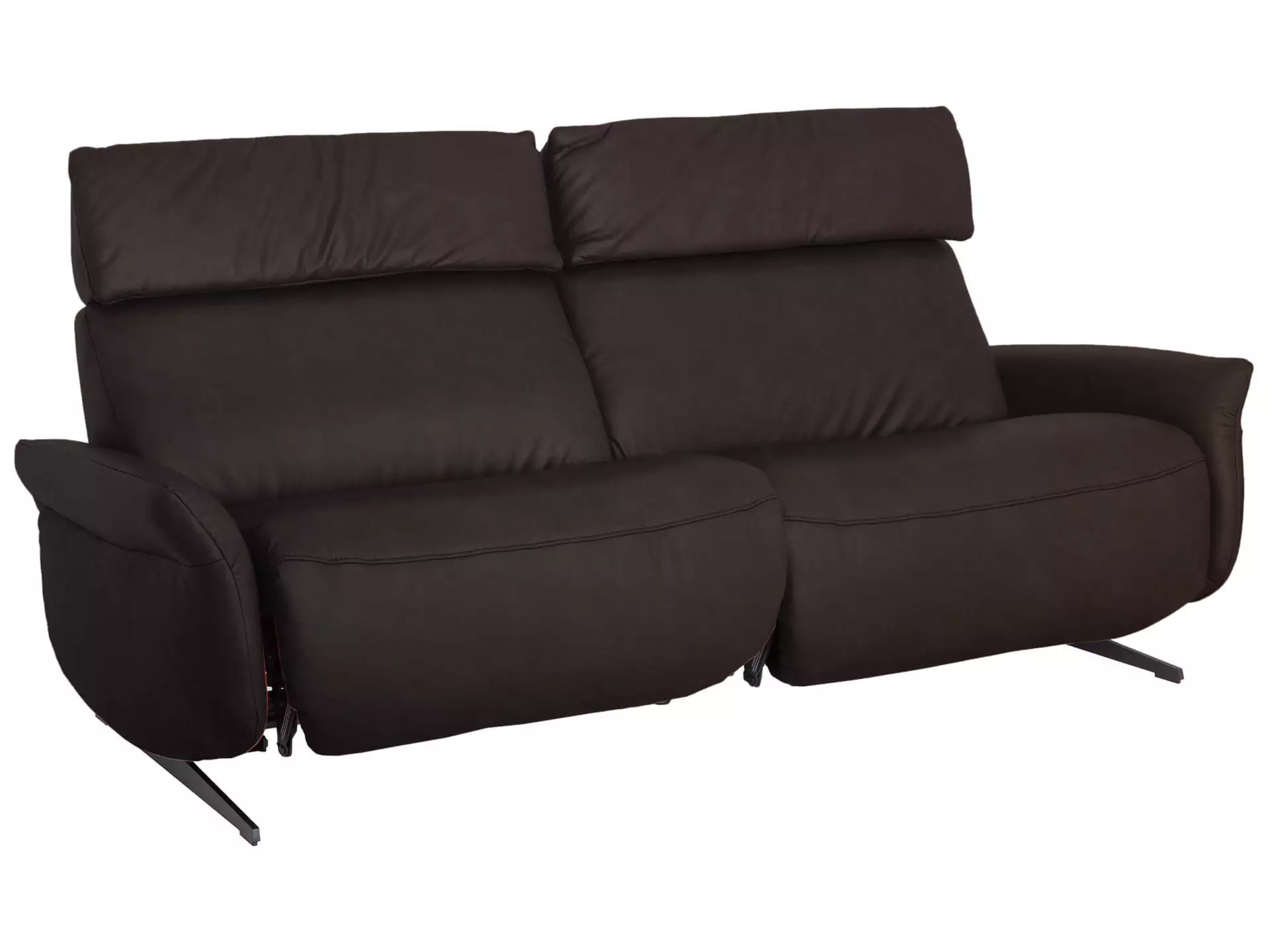Sofa Patricia Basic B: 206 cm Himolla / Farbe: Schoko / Material: Leder Basic