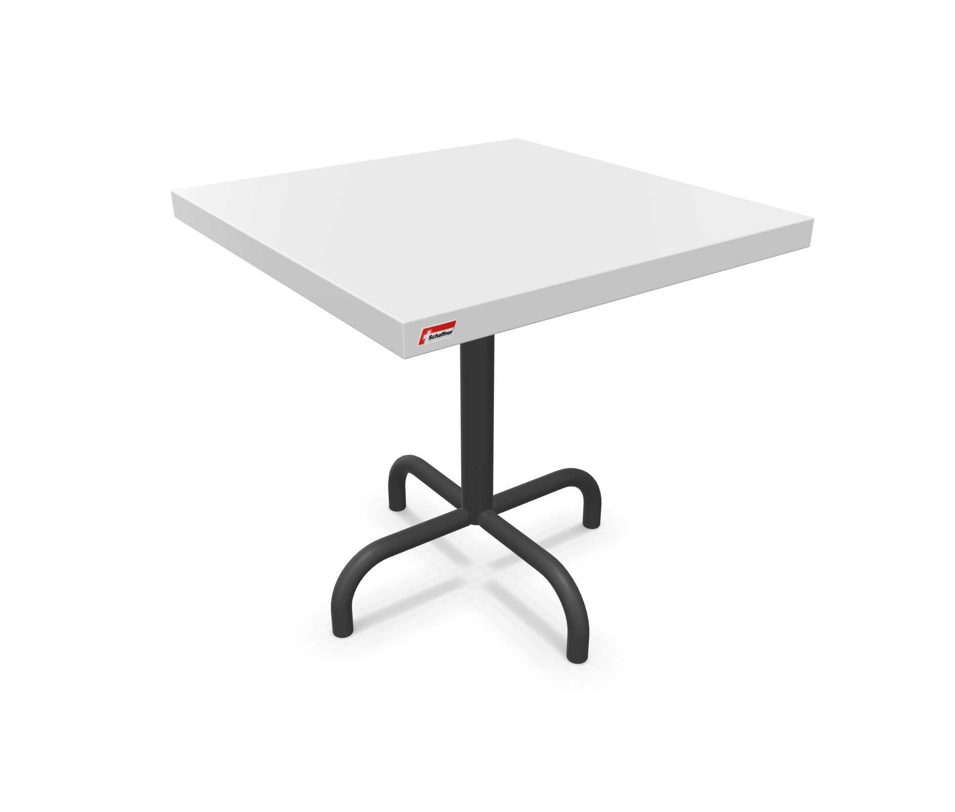 Metall-Beistelltisch Säntis Quadratisch von Schaffner / Farbe: Weiss / Grösse: 50 x 50 cm