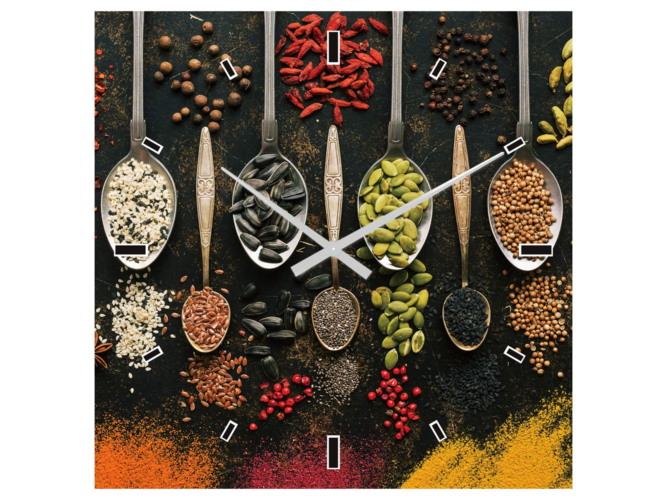Glas-Wanduhr Gewürze 3 image LAND