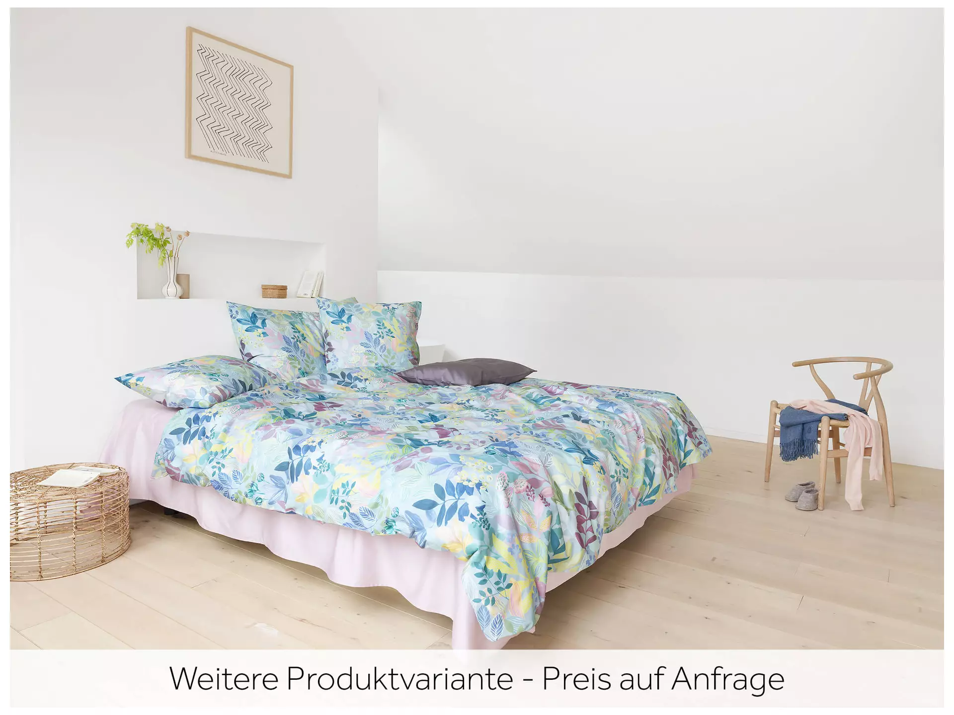 Duvetbezug Frida-Noblesse Bleu Schlossberg Textil AG / Grösse: 200 x 210 cm