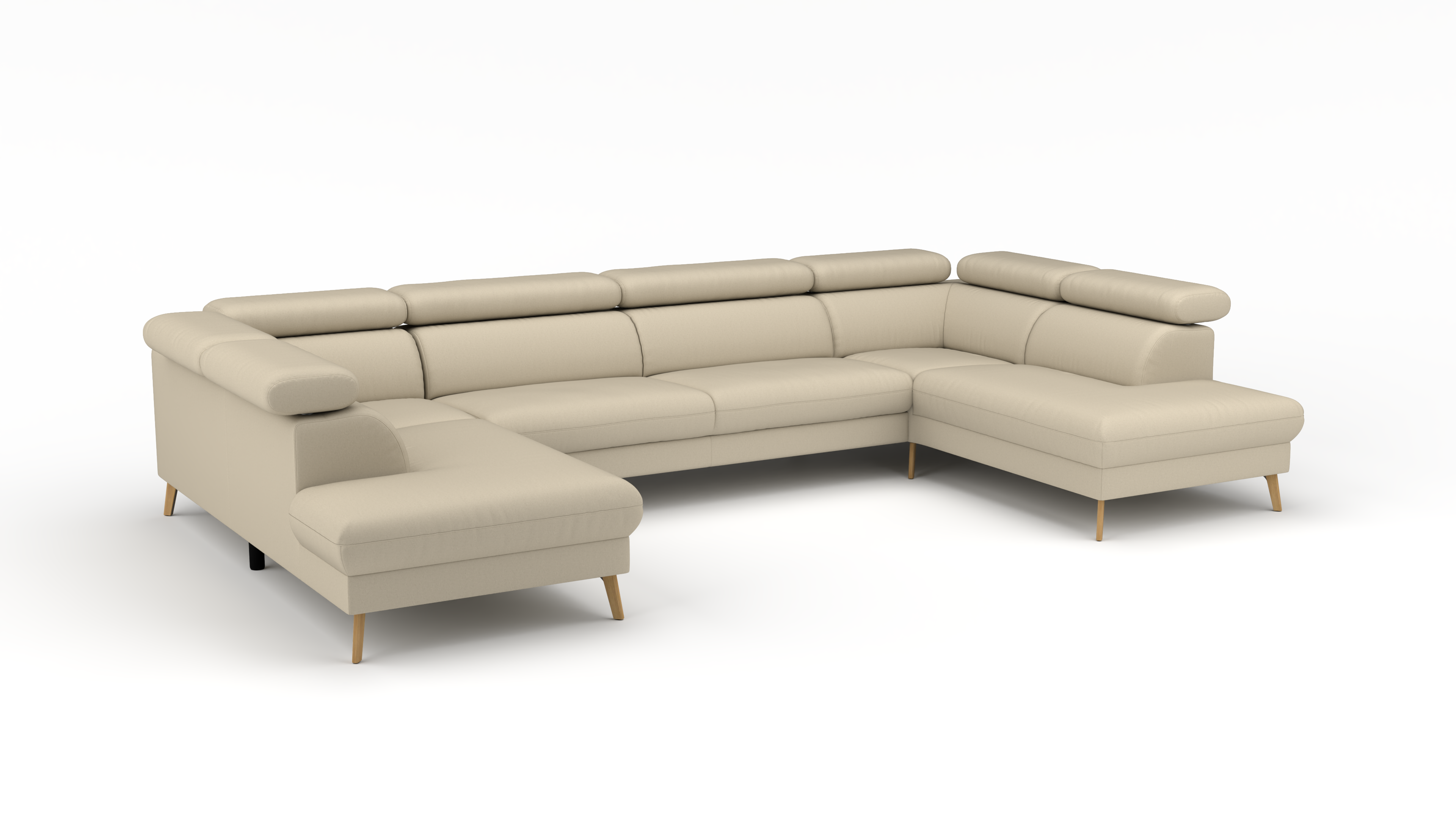 Wohnlandschaft #1 Mars UrbanDesign / Farbe: Beige / Bezugsmaterial: Stoff