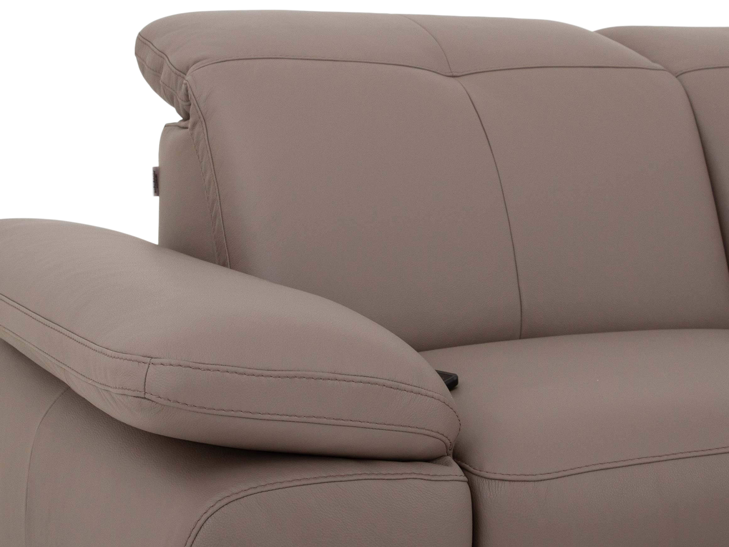 Ecksofa Dunja Rom / Farbe: Smoke / Bezugsmaterial: Leder