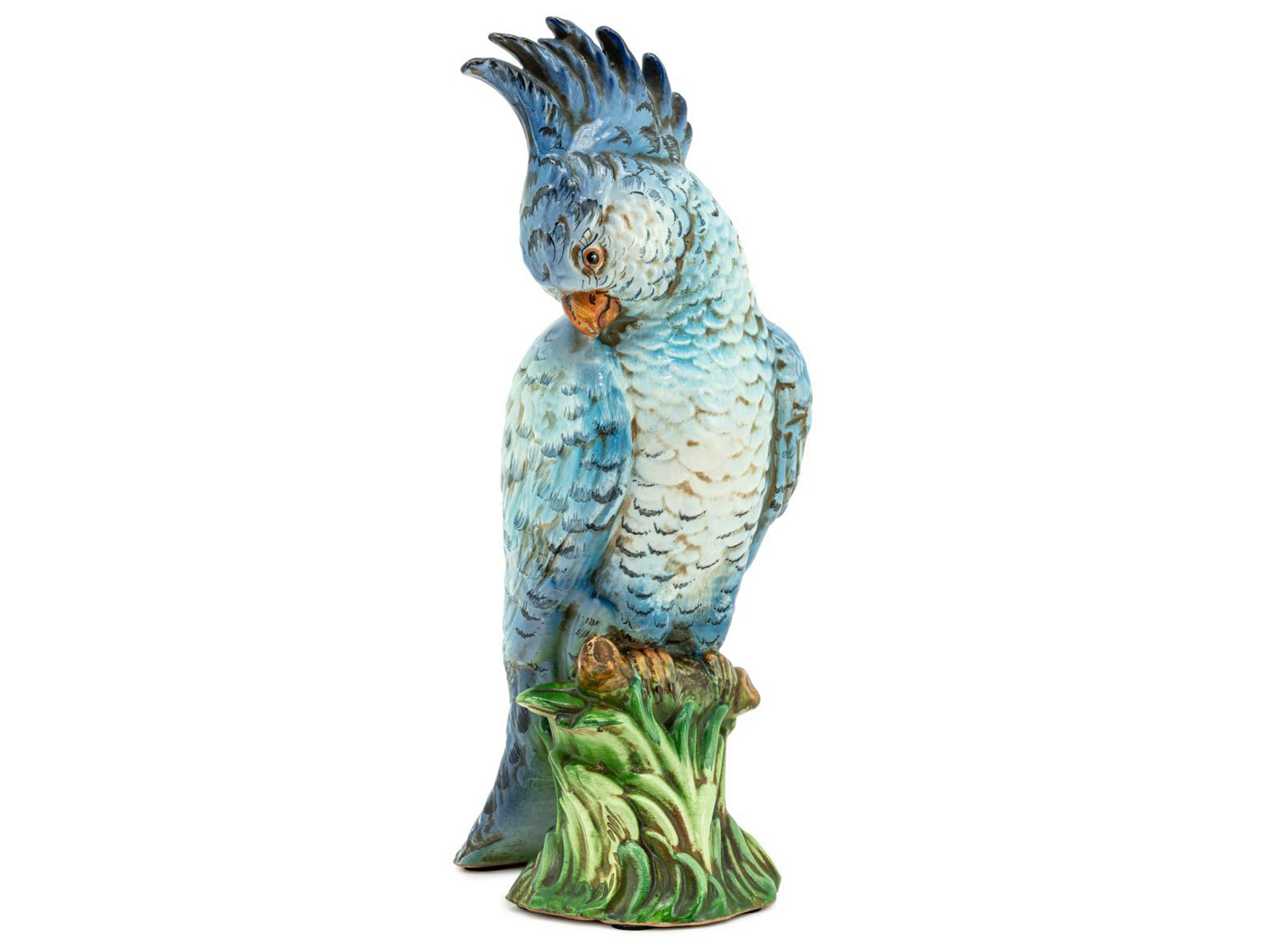 Figur Kakadu Keramik Blau H: 42 cm Abhika Figur Kakadu Keramik Blau H: 42 cm Abhika