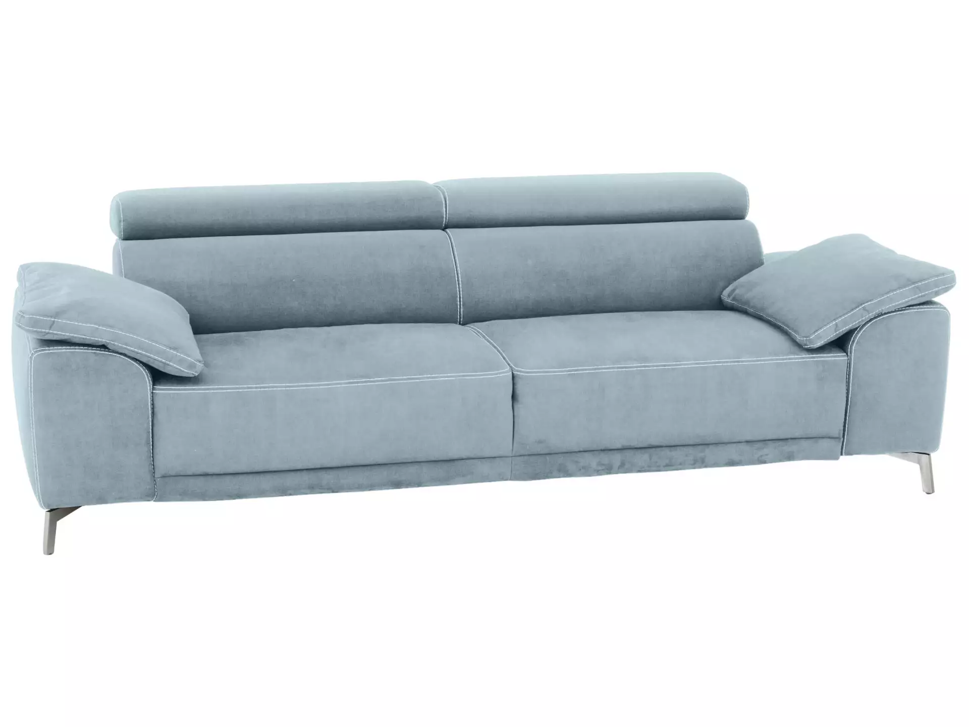 Sofa Lucio Basic B: 242 cm Candy / Farbe: Aqua / Material: Stoff Basic