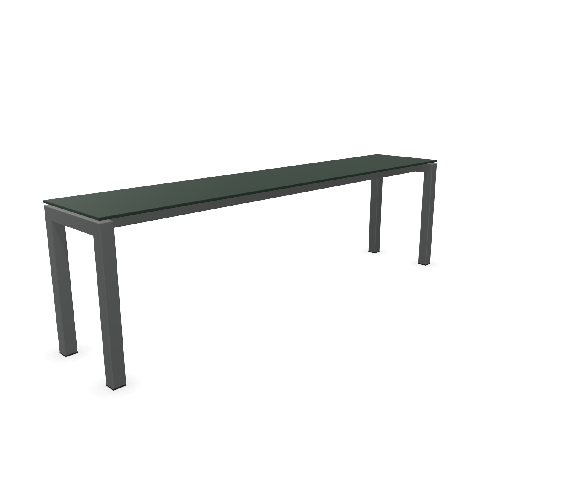 Lucerne garden bench from Schaffner / Colour: Fir green / Size: 160 x 32 cm
