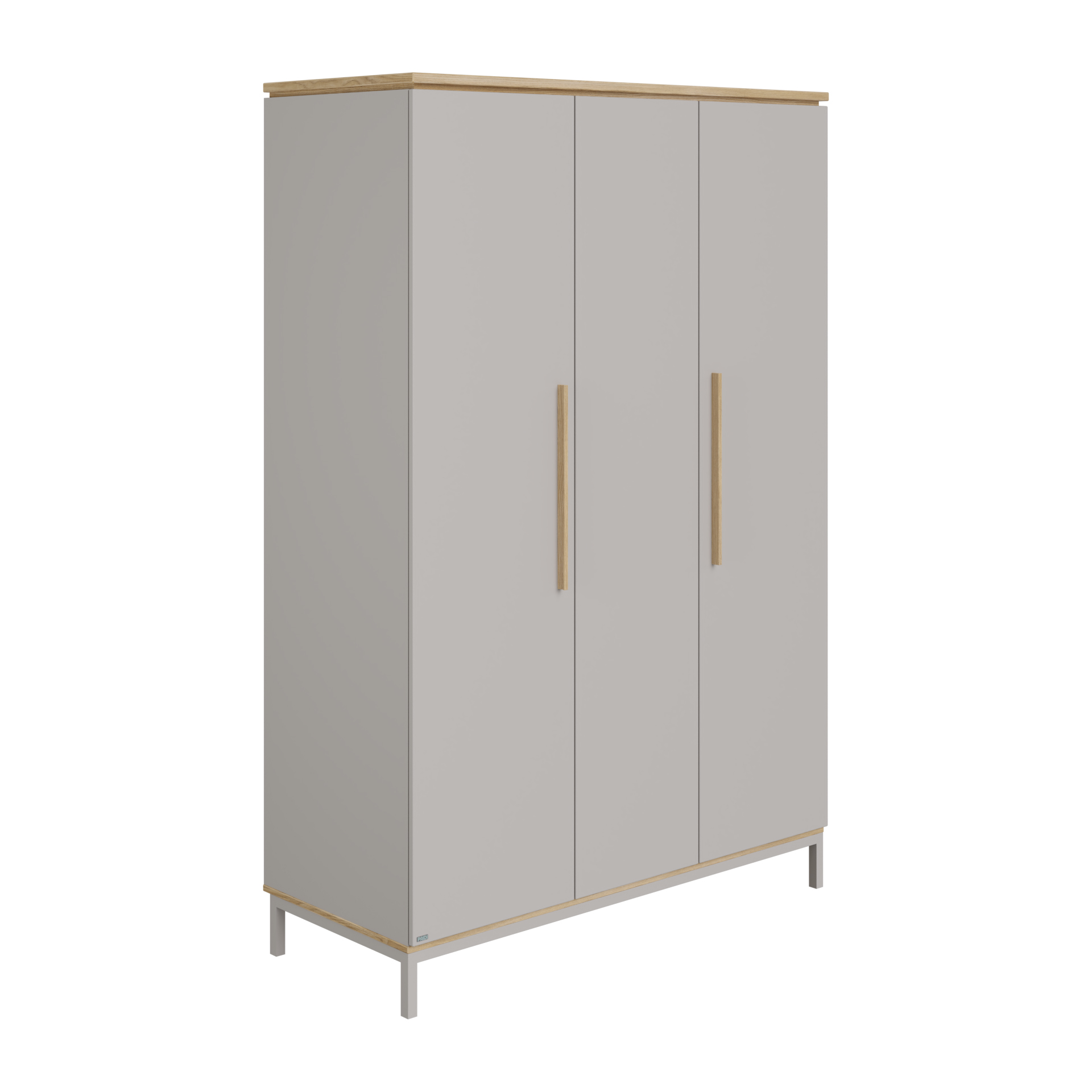 Kleiderschrank Benne 3T von Paidi / Farbe: Kieselgrau / Grösse: 135 x 56 cm