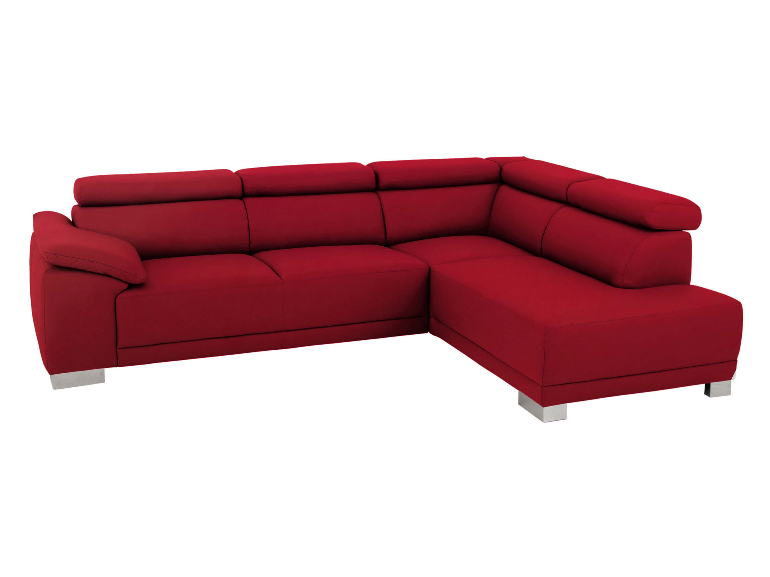 Ecksofa Adalia Basic Candy / Farbe: Cherry / Material: Leder Basic