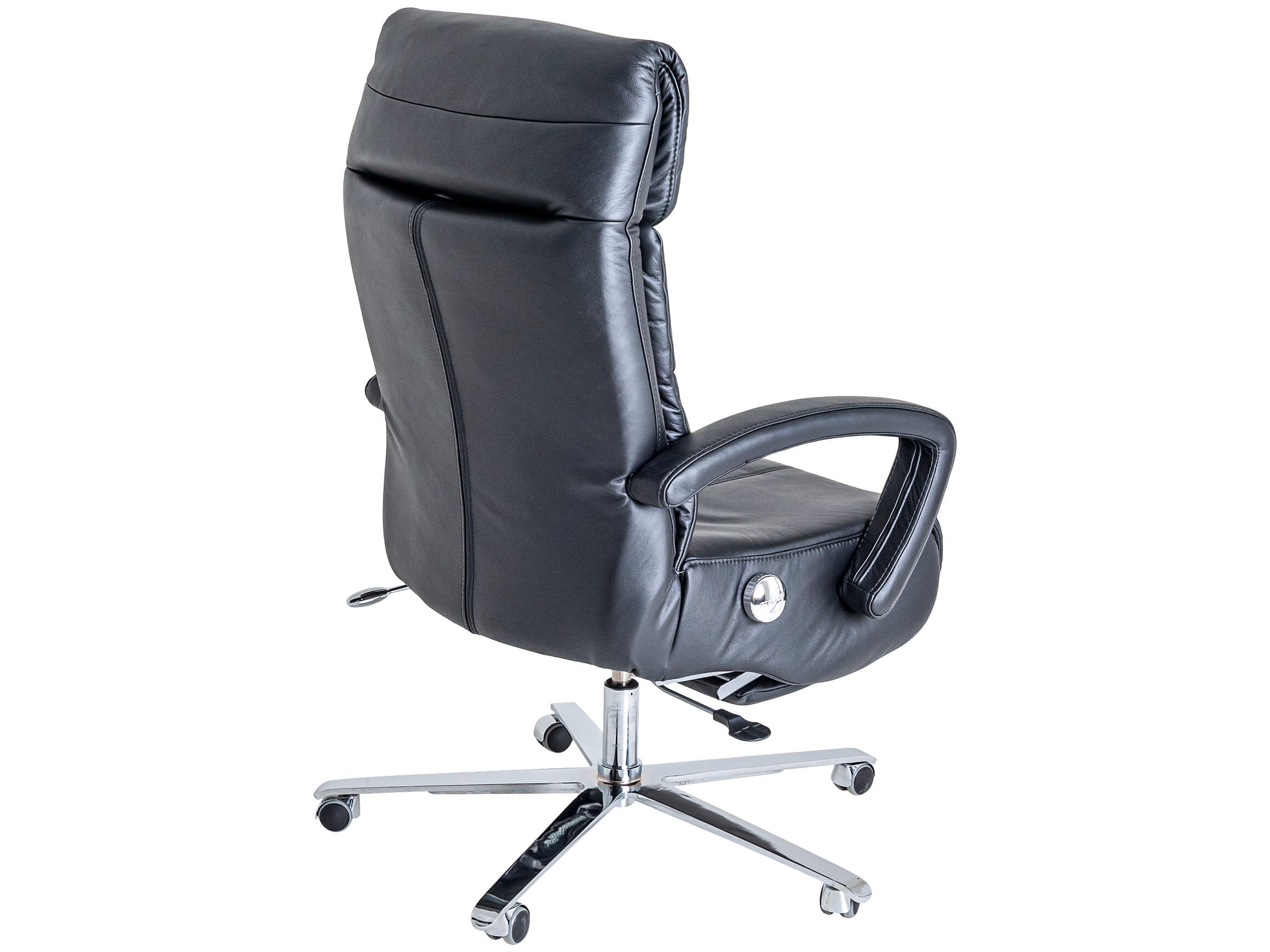 Bürostuhl Barnie Himolla / Farbe: Schwarz / Bezugsmaterial: Leder