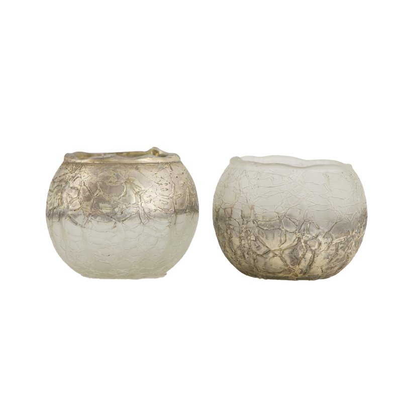 Photophore Verre Argent Assortiment Decofinder