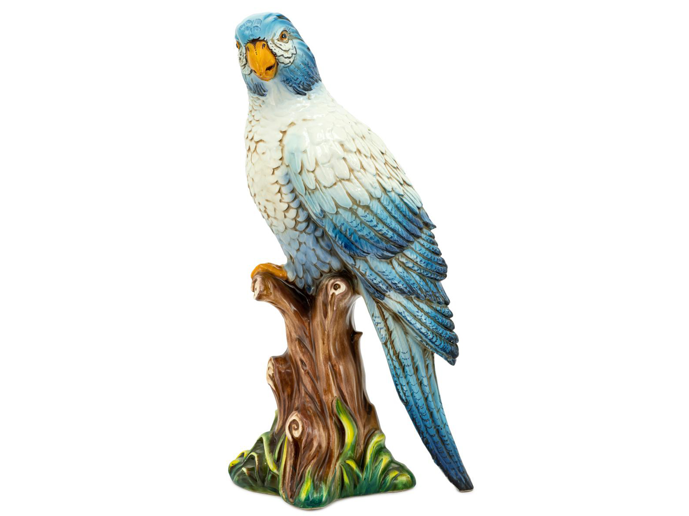 Abhika Figur Kakadu Keramik Blau H: 64 cm  | Schubiger Möbel