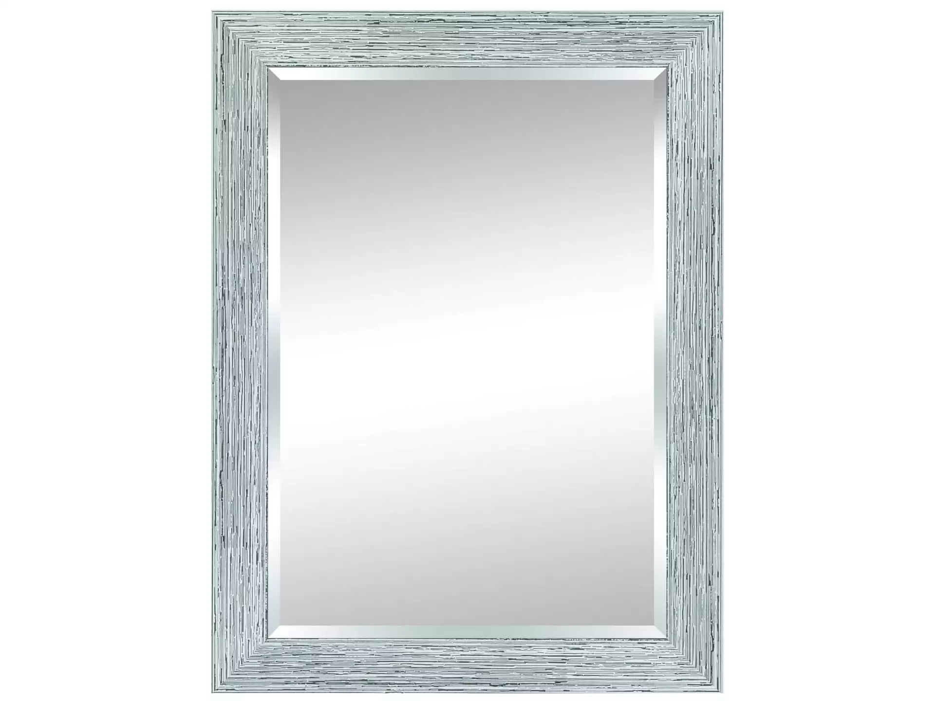Spiegel Stella Silber Weiss Len-Fra/ Farbe: Silber / Masse (BxH) :52,00x72,00 cm