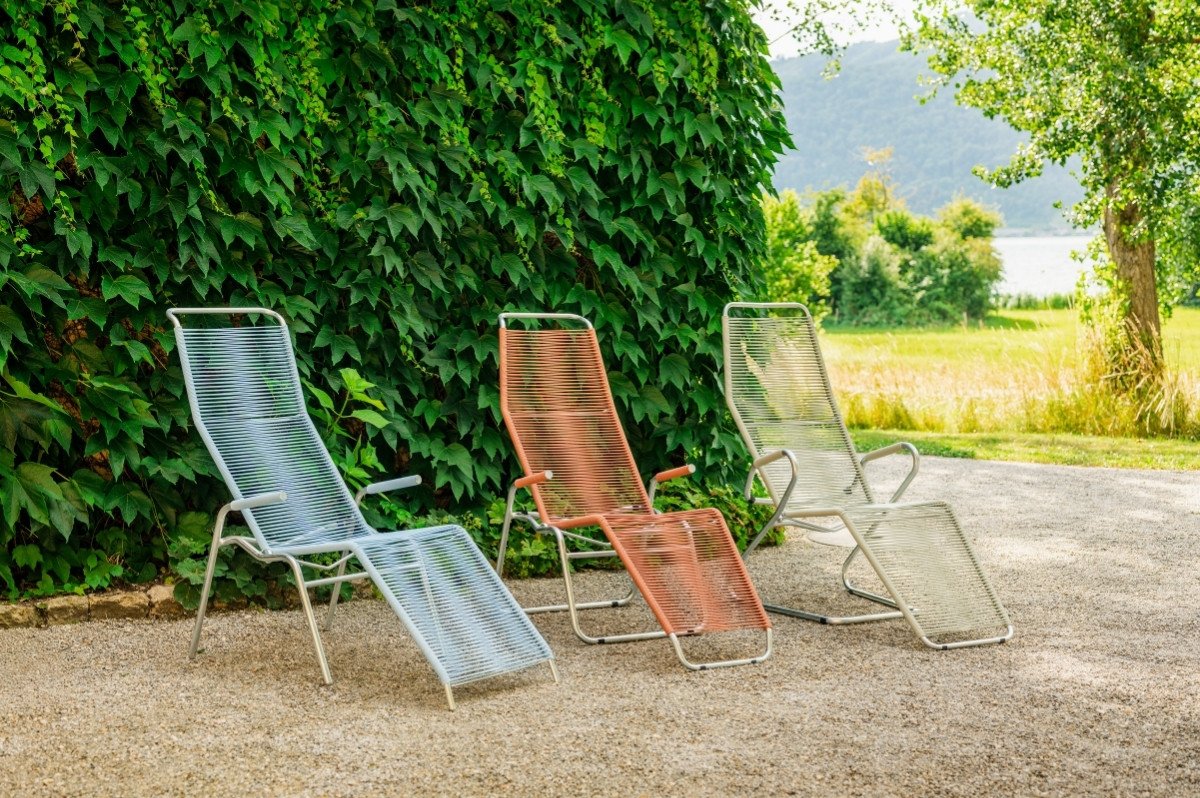 Spaghetti-Liege Locarno von Schaffner / Farbe: Hellgrün / Grösse: 61 x 137 cm