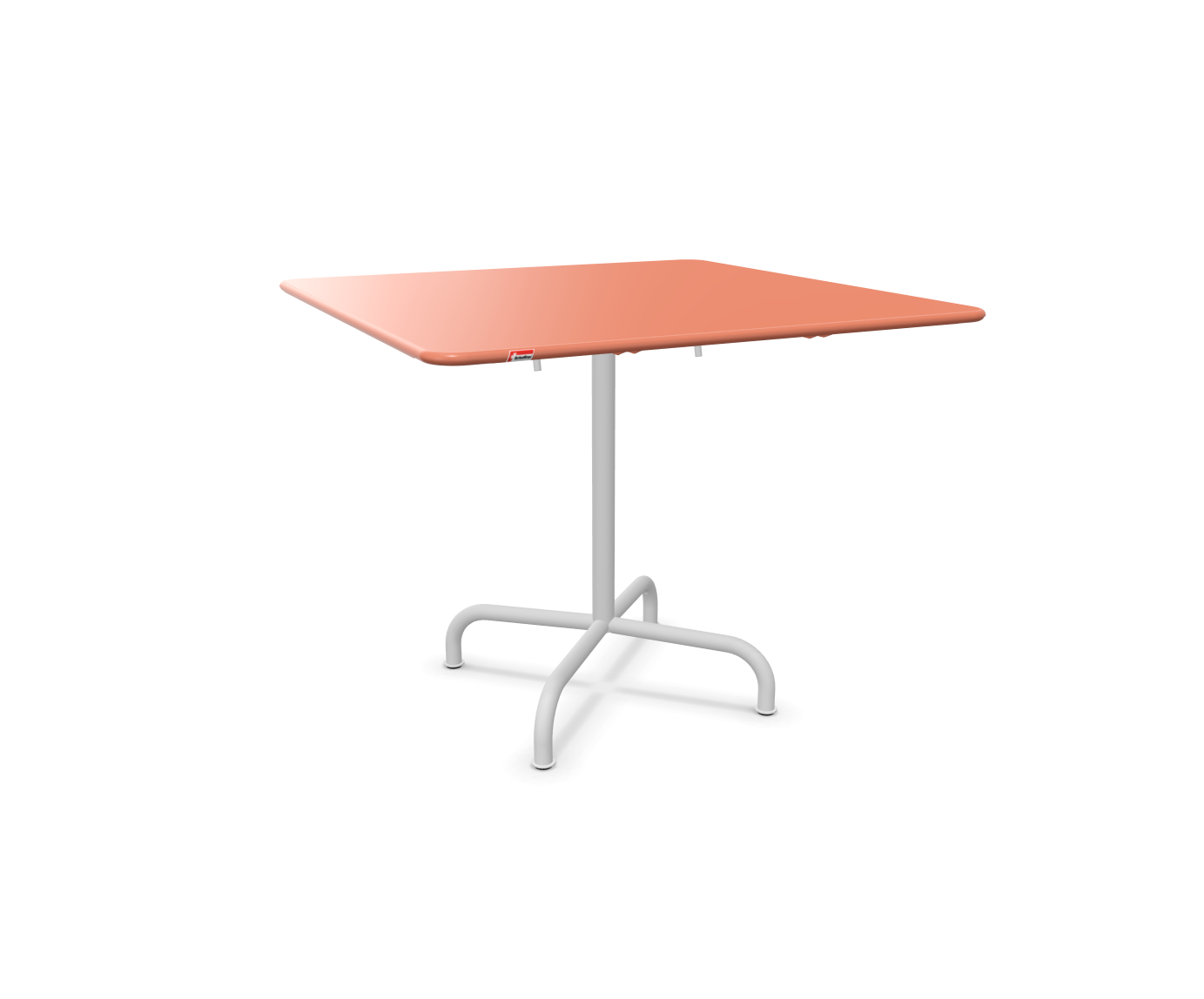 Metall-Tisch Rigi Quadratisch von Schaffner / Farbe: Terracotta / Grösse: 90 x 90 cm