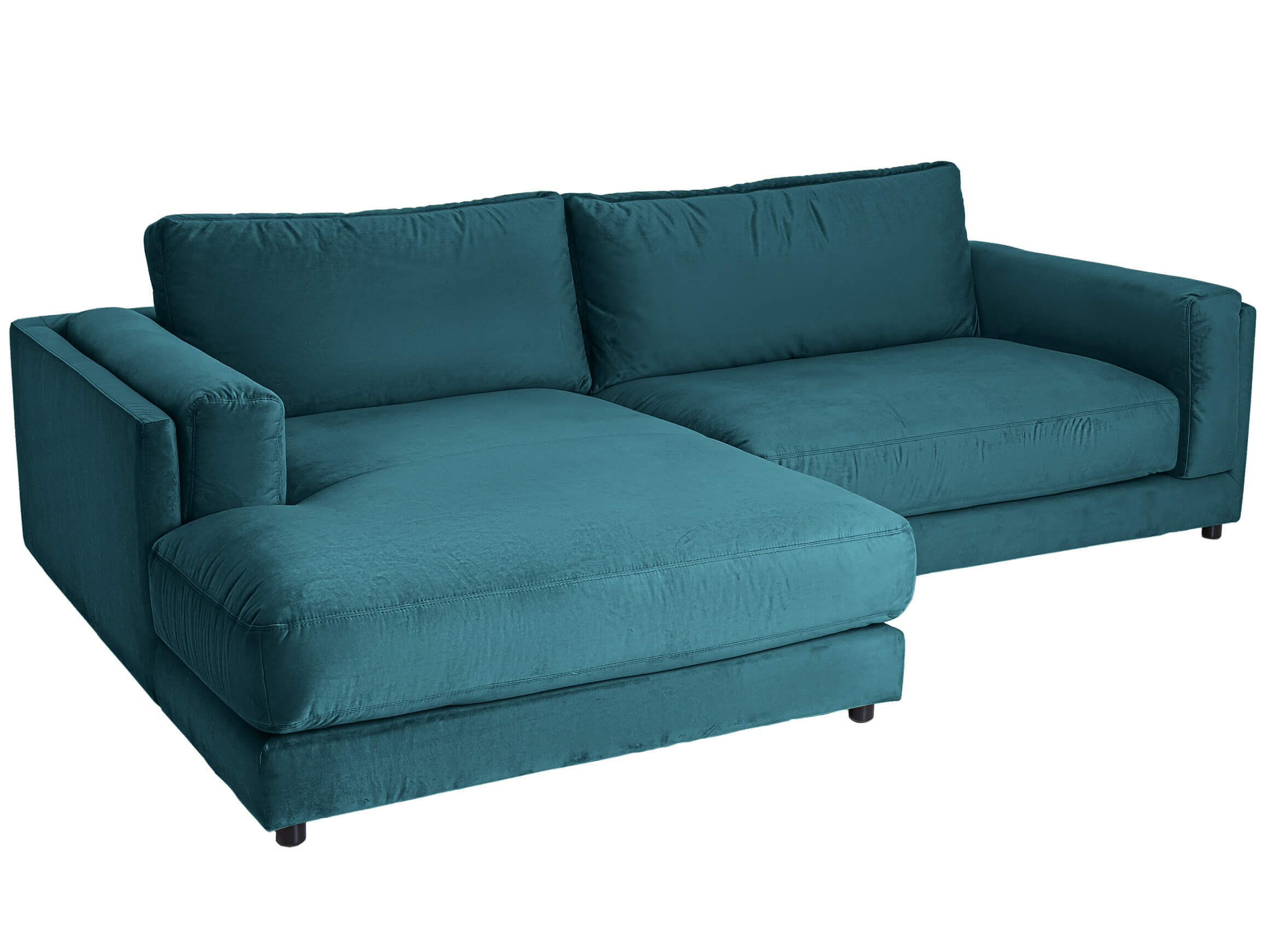 Ecksofa Larry Basic Candy / Farbe: Petrol / Bezugsmaterial: Stoff Basic