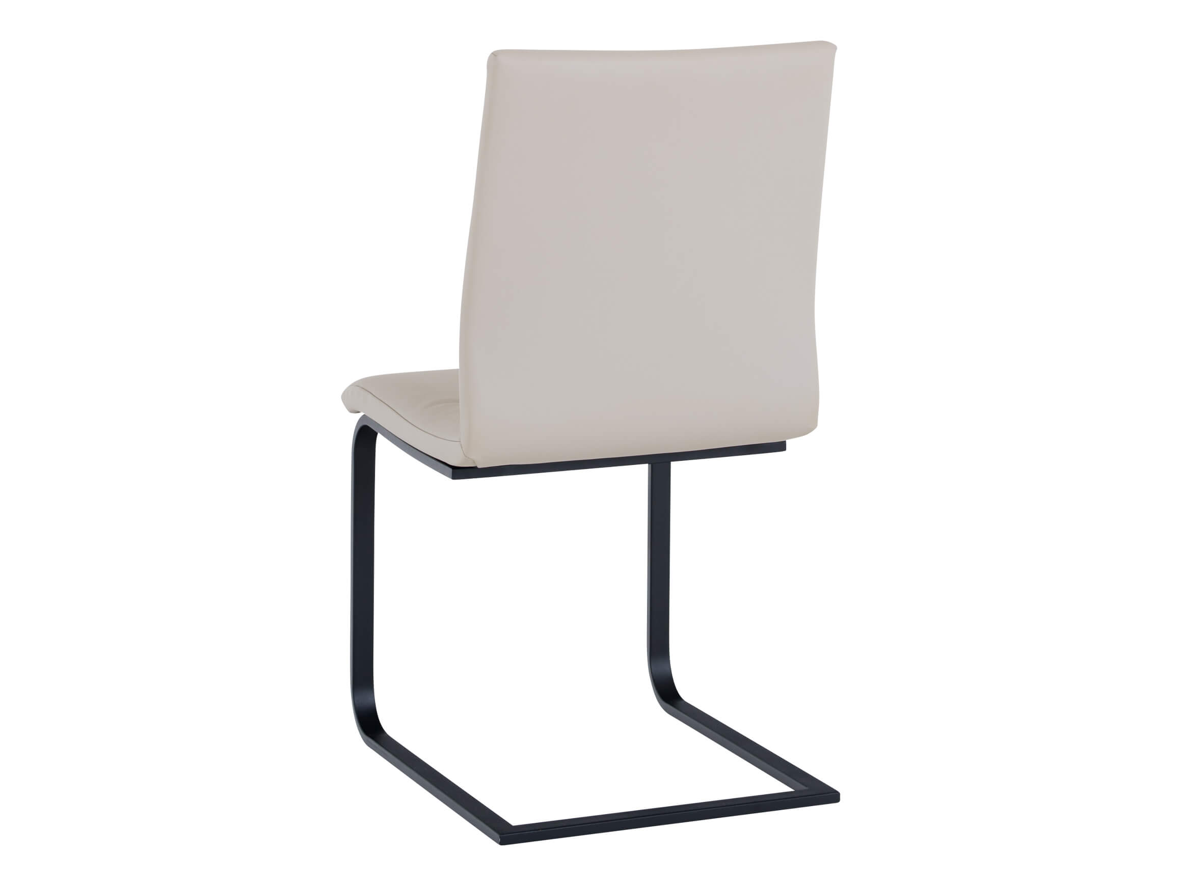 Freischwinger Mona, Beigefarbener Lederbezug, Komfortpolster